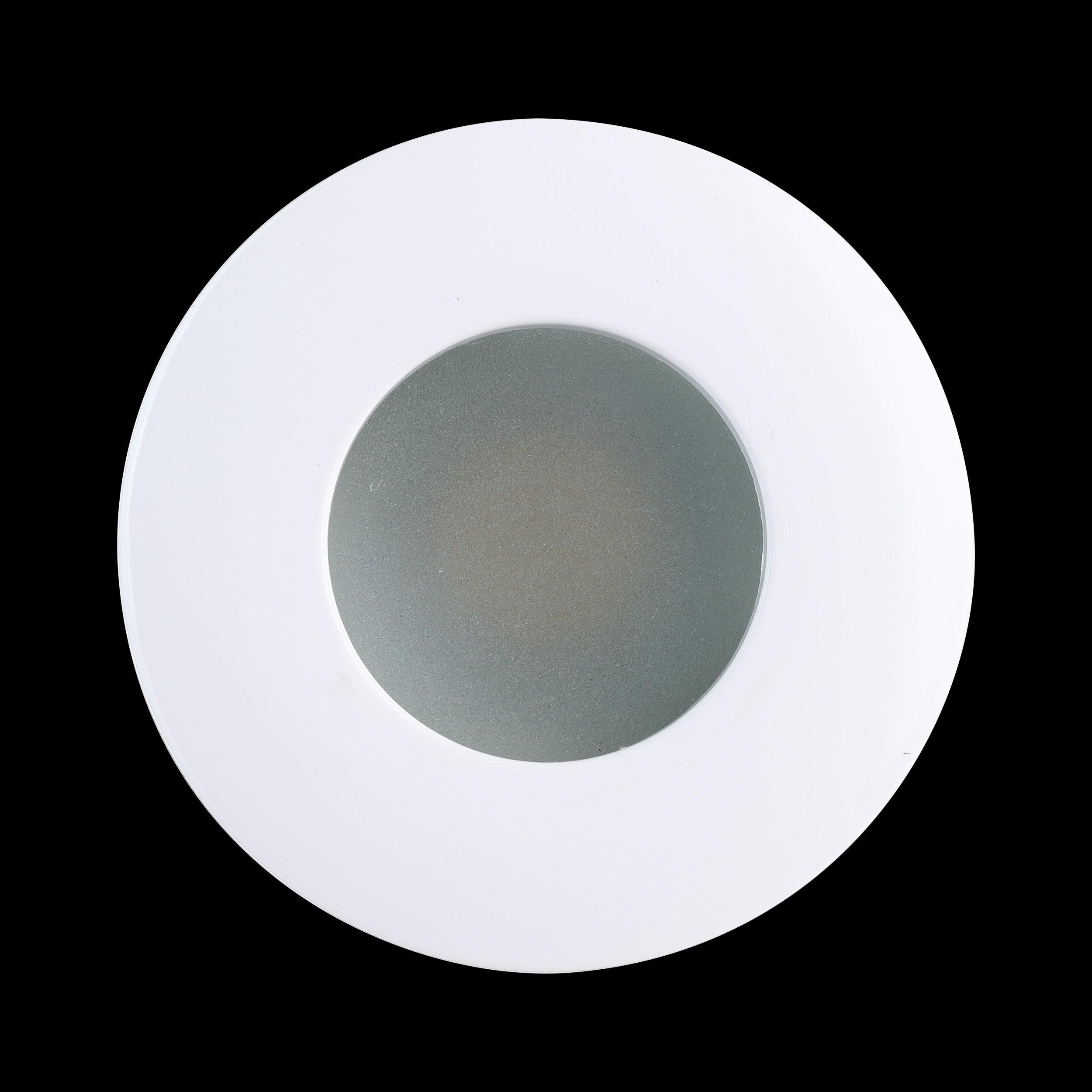 eglo margo led white round recessed ground uplighter living room image