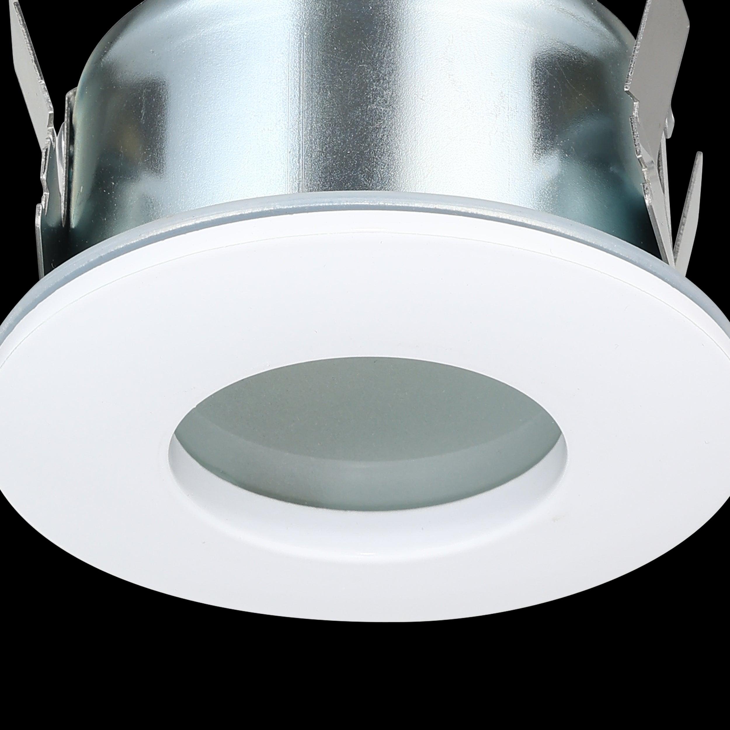 eglo margo led white round recessed ground uplighter Hallway Lighting Close up