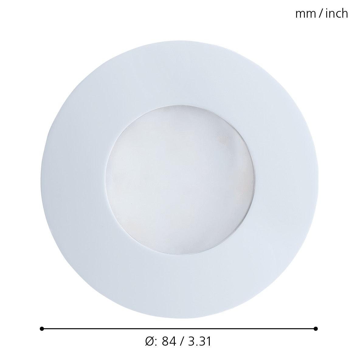 eglo margo led white round recessed ground uplighter kitchen lighting