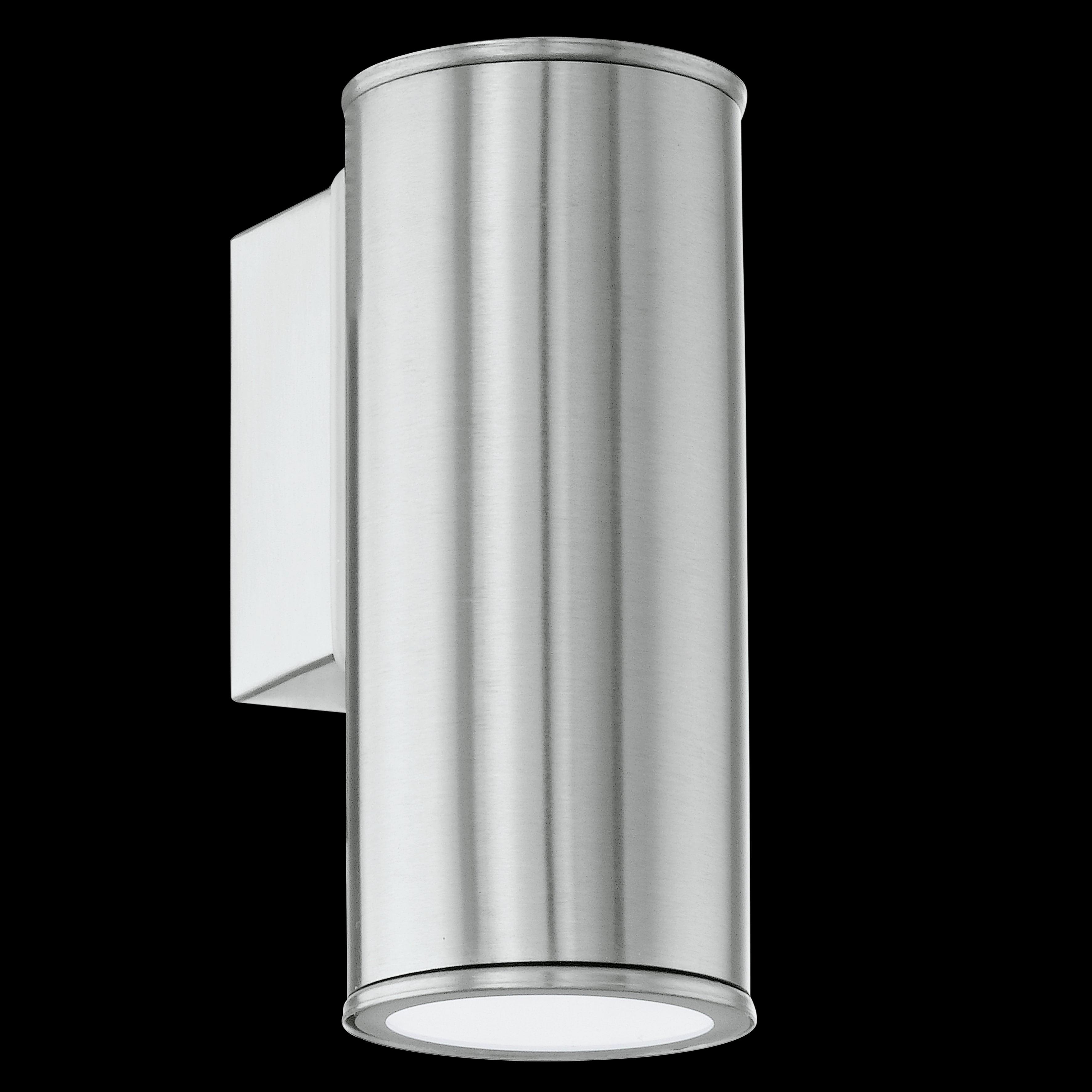 eglo riga stainless steel ip44 down outdoor wall light living room image