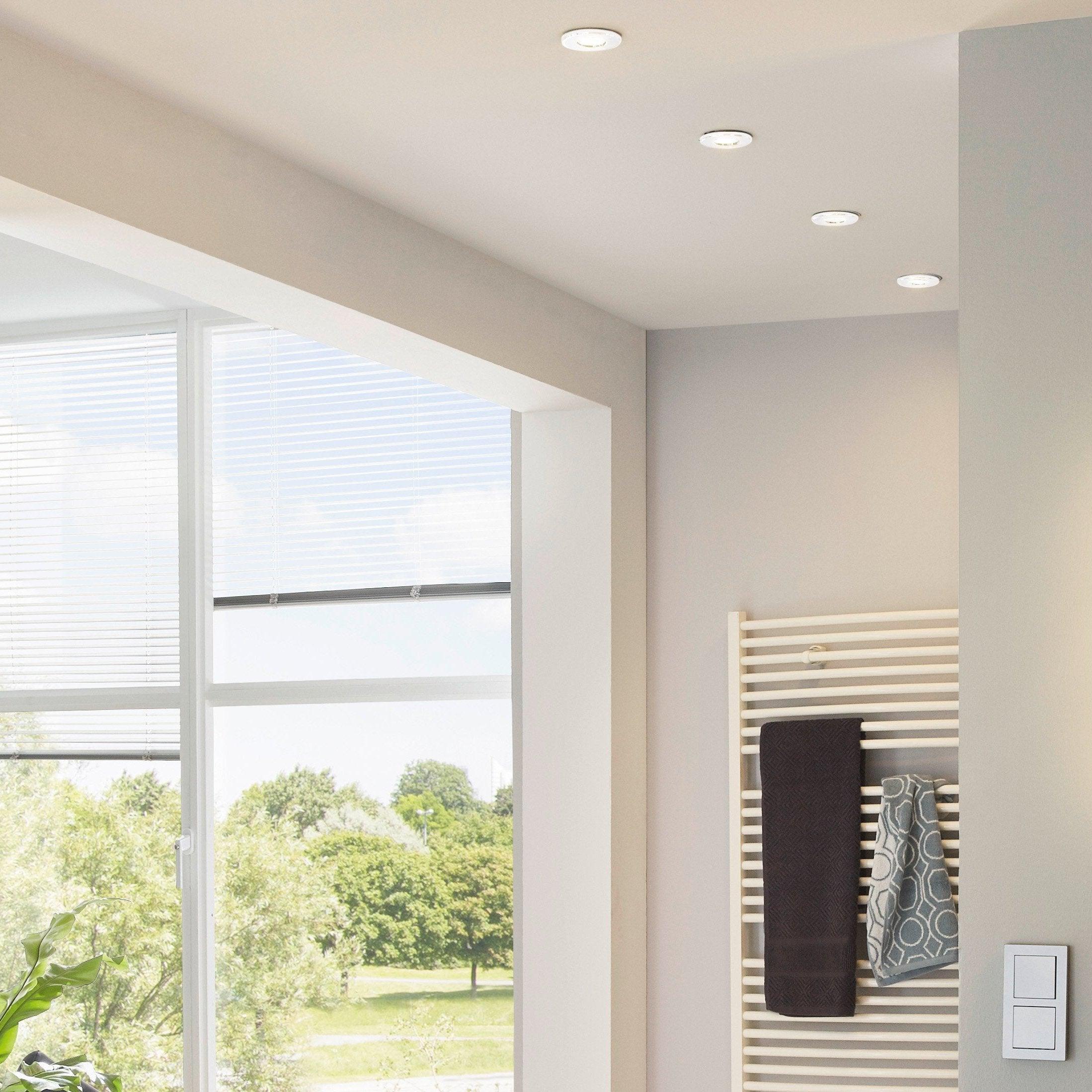 eglo peneto set of 3 white recessed downlights 7 8cm living room image