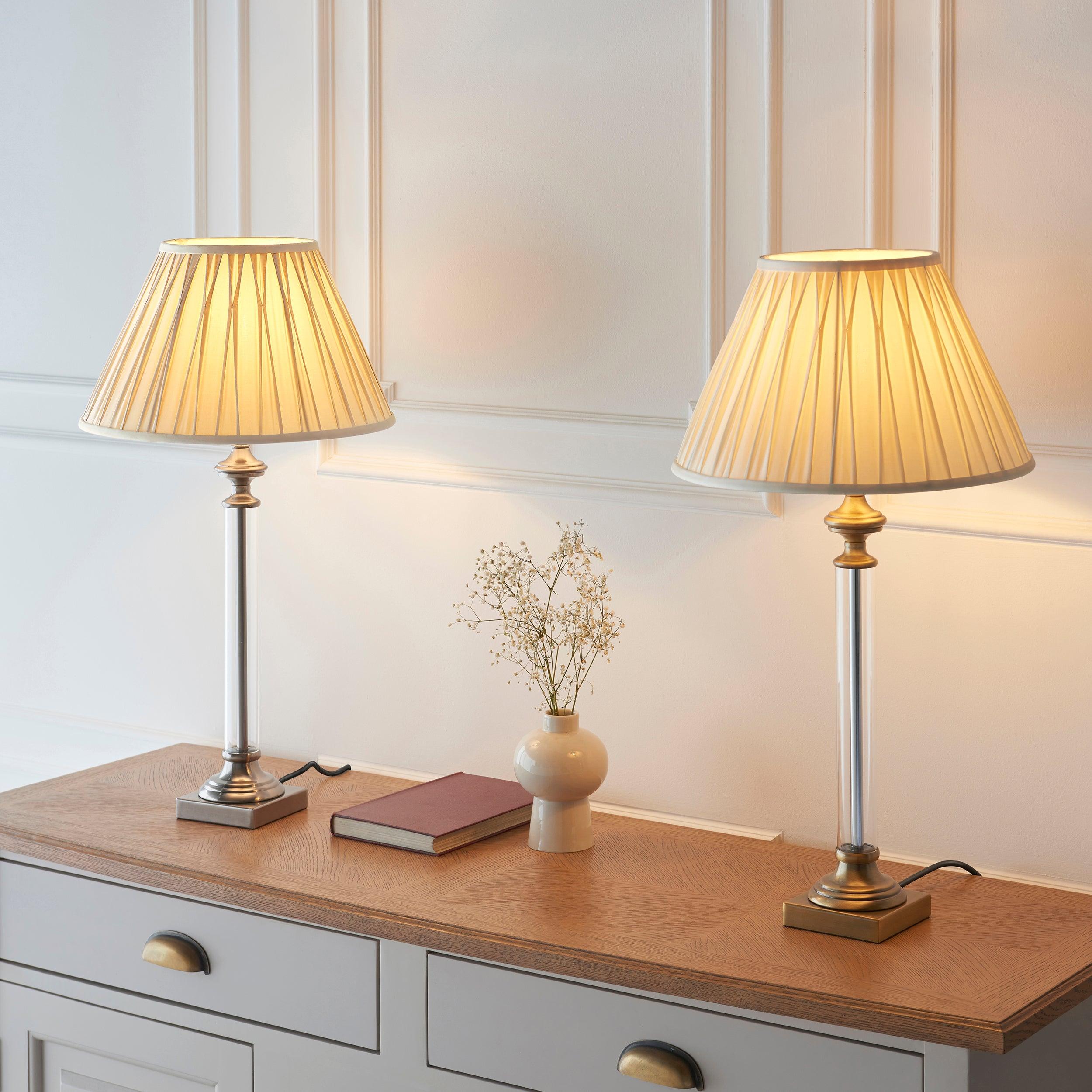 Endon Avebury 1 Light Antique Brass Table Lamp (Base Only)