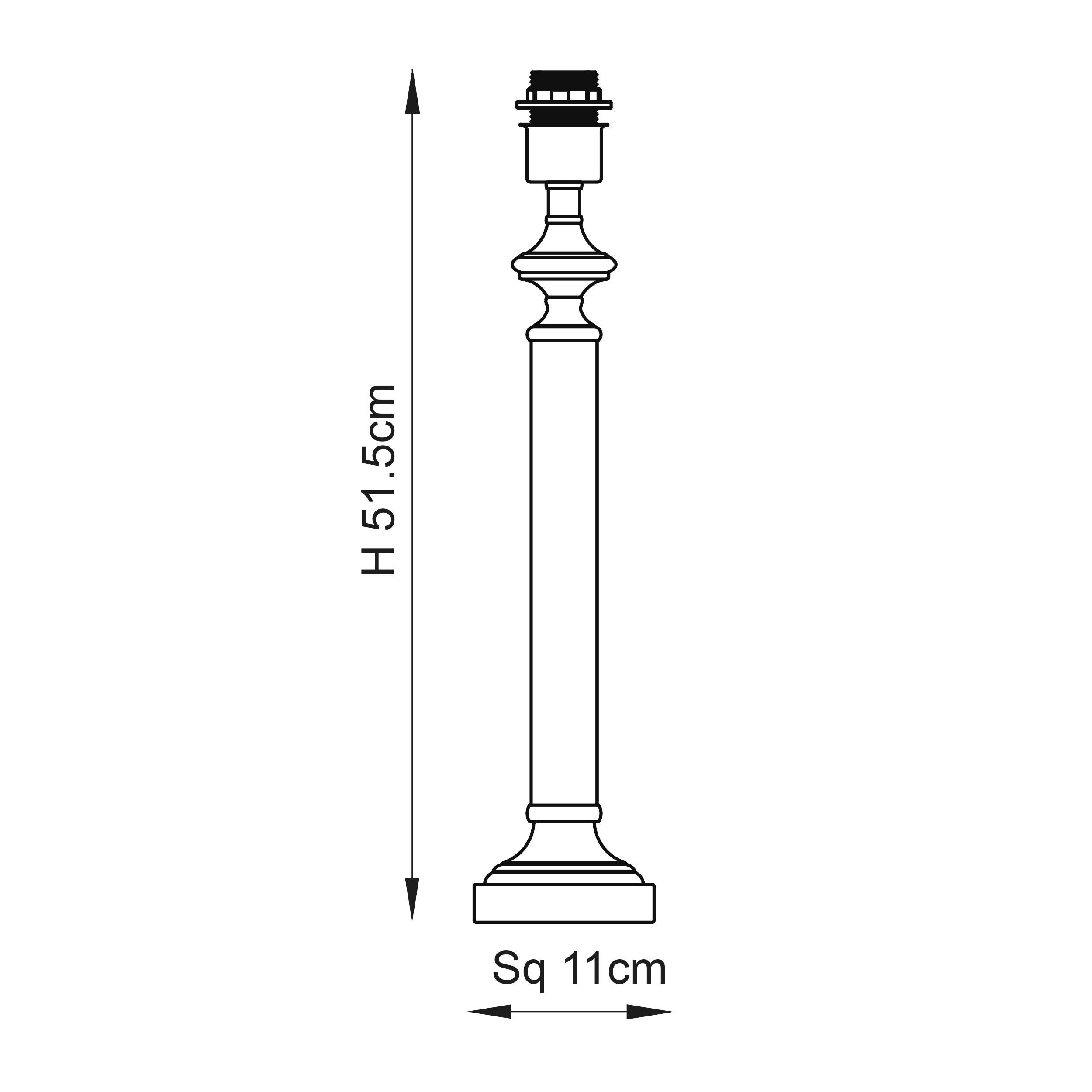 Endon Avebury 1 Light Antique Brass Table Lamp (Base Only)