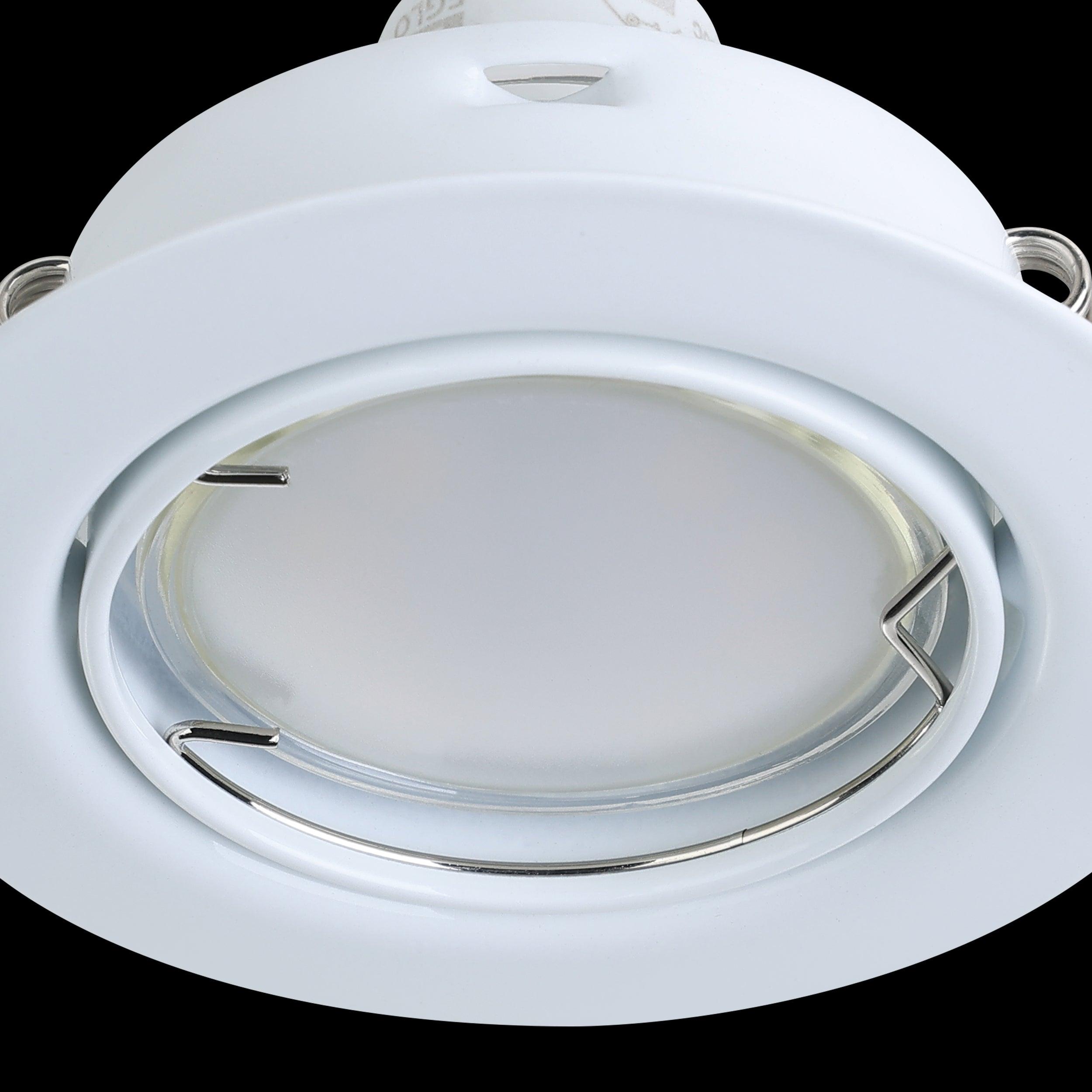 eglo peneto set of 3 white recessed downlights 8 7cm Kitchen Lighting Close Up