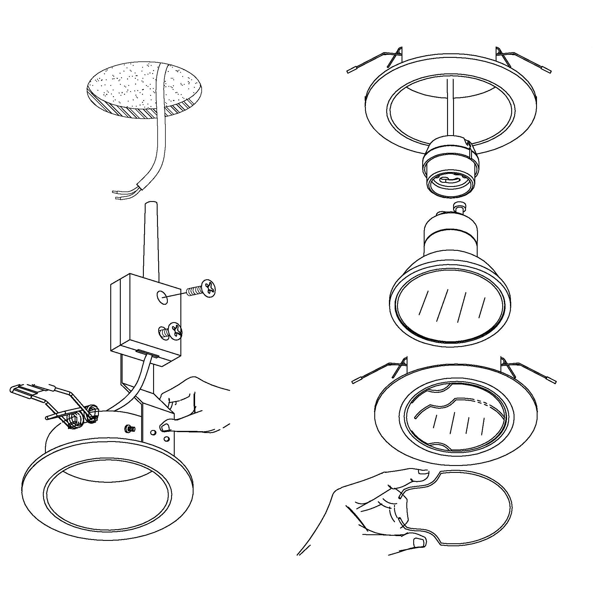 eglo peneto set of 3 nickel recessed downlights 8 7cm hallway lighting