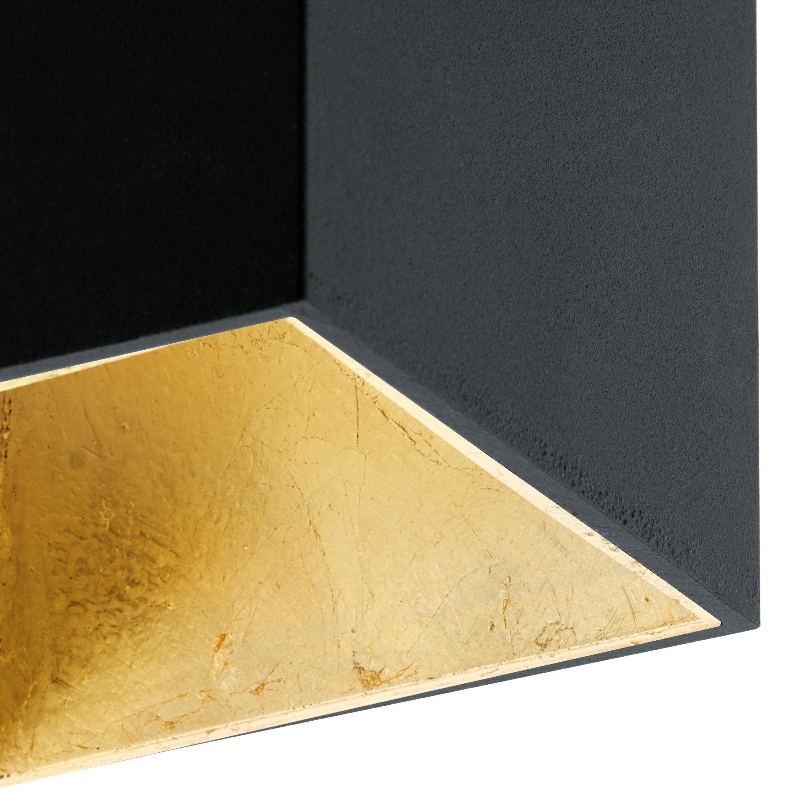 eglo polasso flush led black gold square ceiling light Kitchen Lighting Close Up