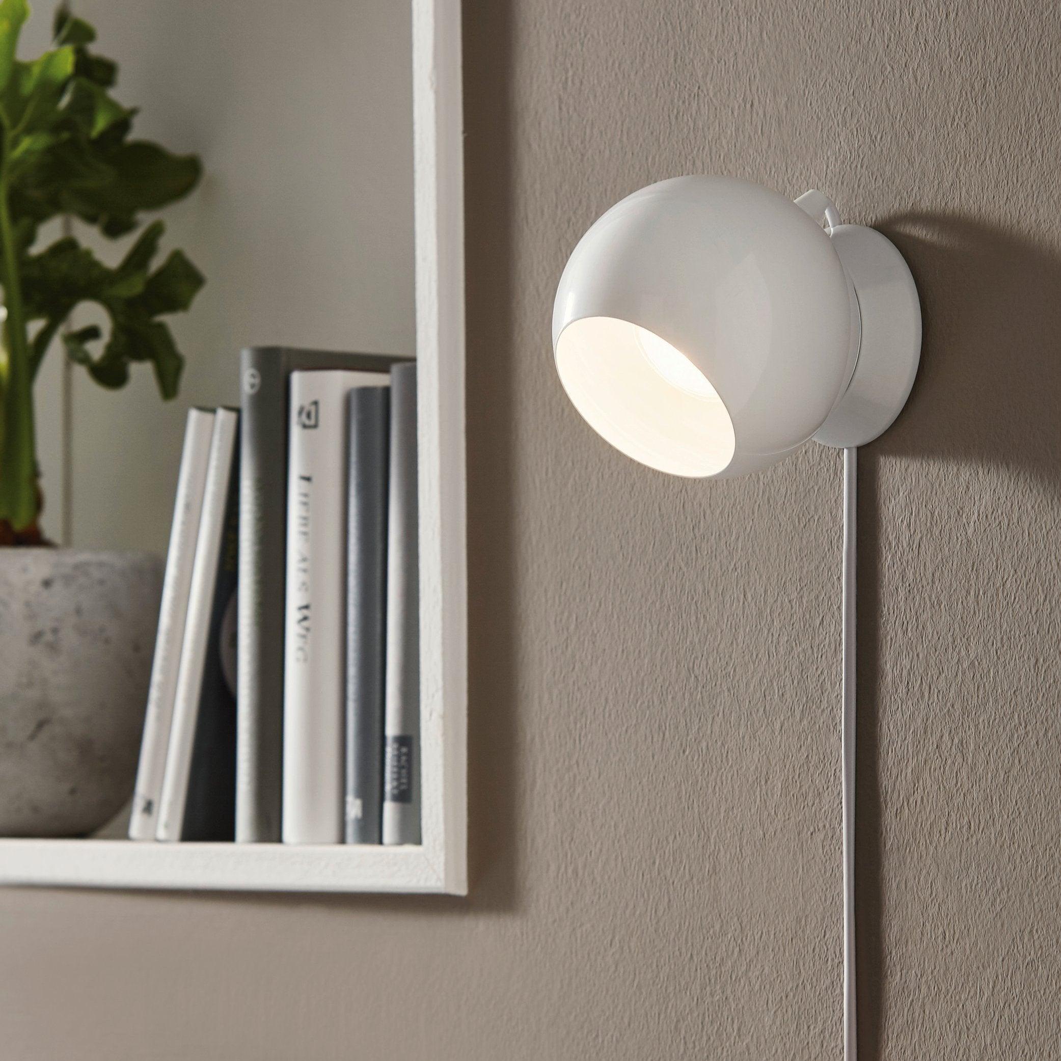 eglo petto 1 white spherical table lamp living room image