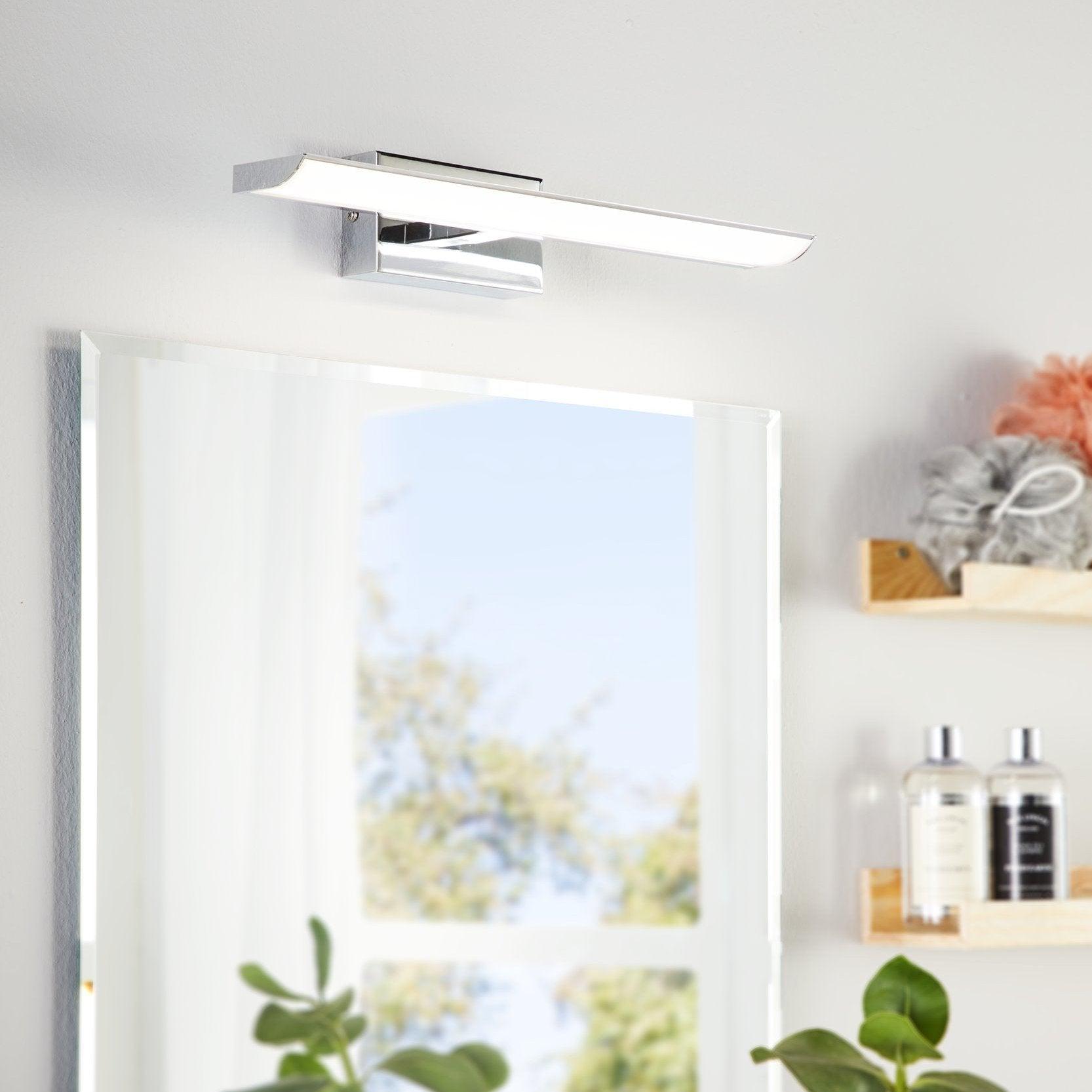 eglo tabiano ip20 led chrome bathroom wall mirror 40 5cm