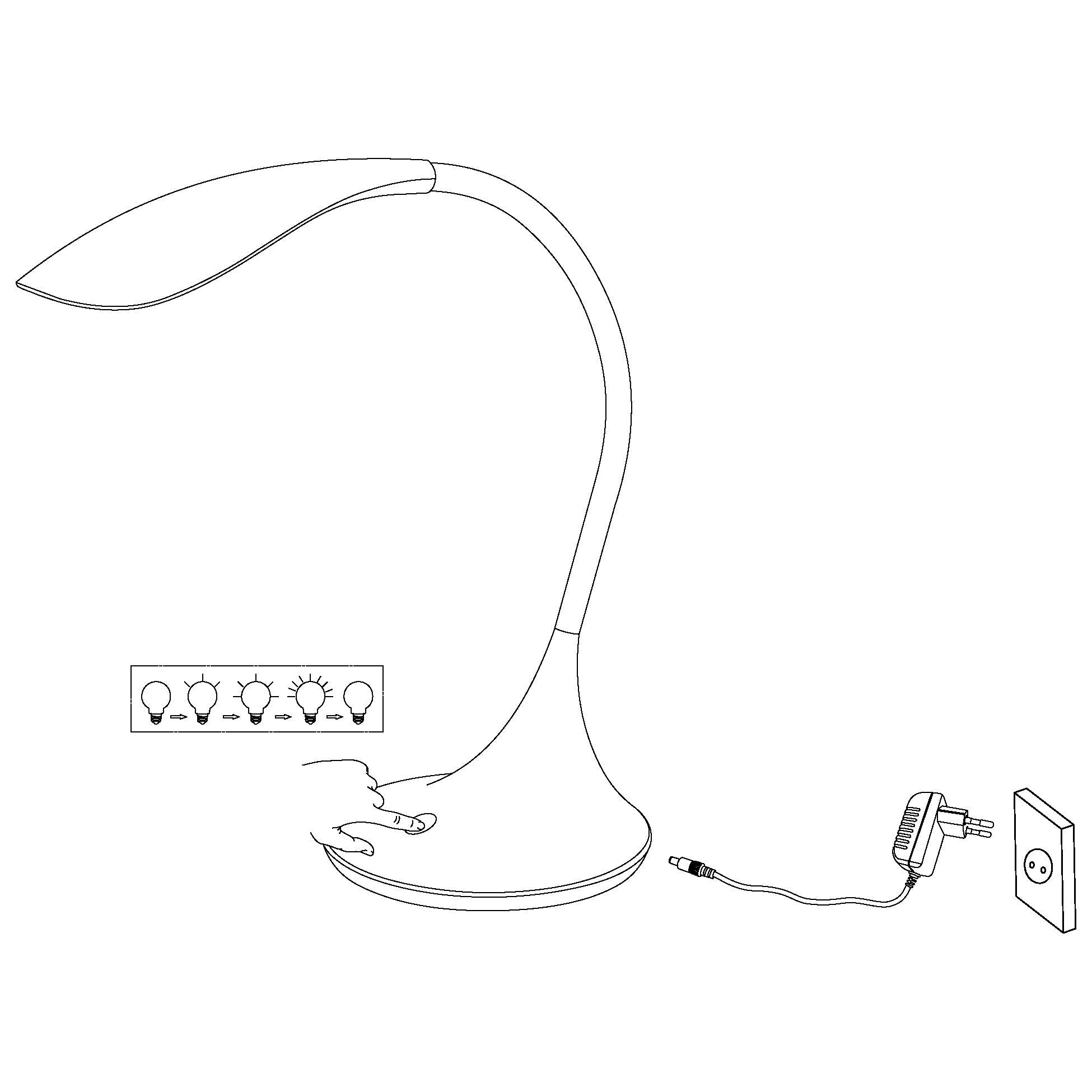 eglo dambera black flexible led lamp Kitchen Lighting Close Up