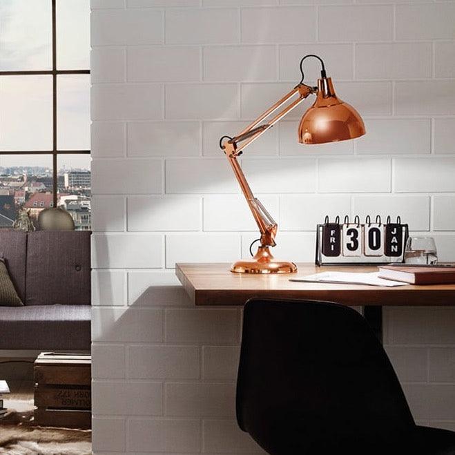 eglo borgillio copper adjustable desk lamp living room image