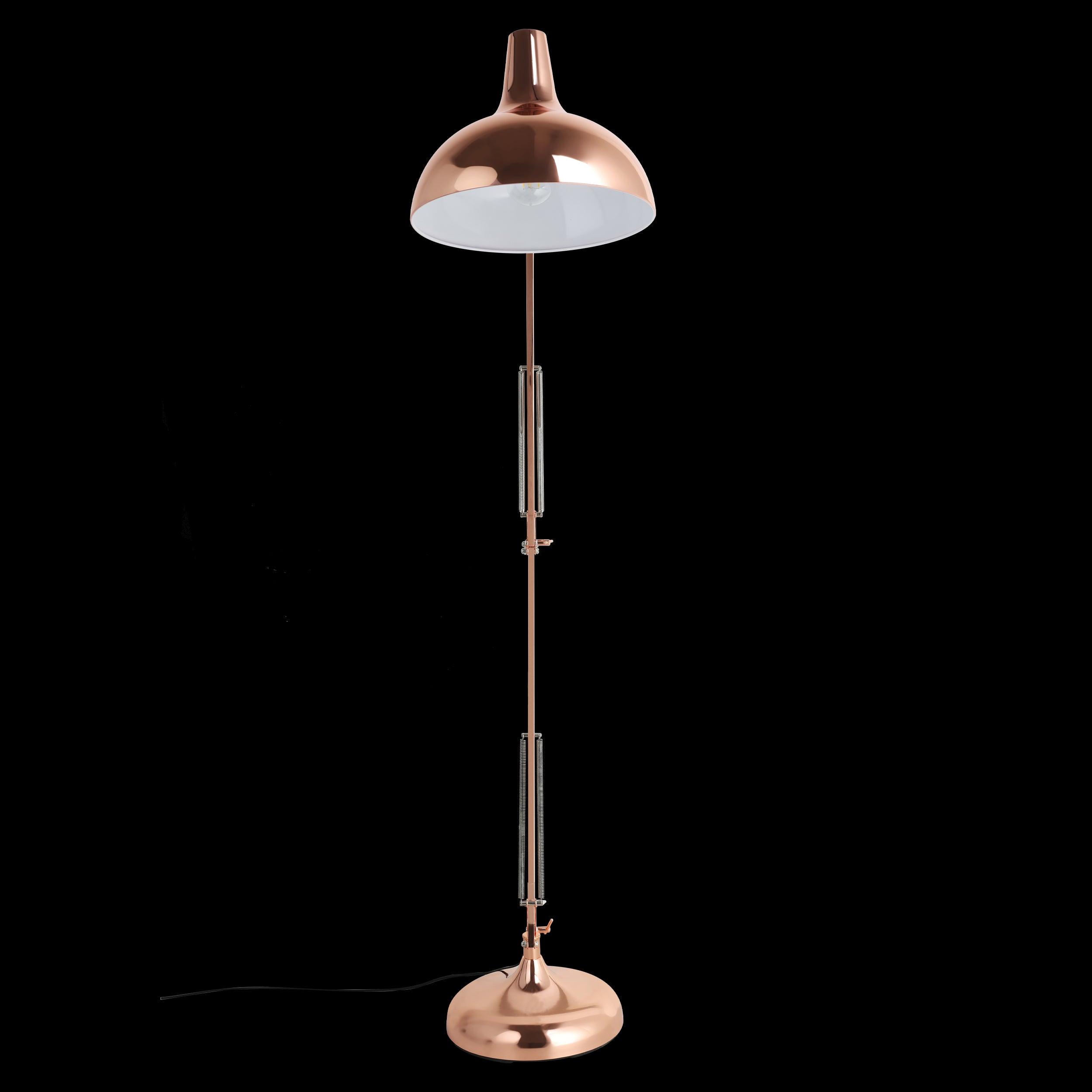eglo borgillio adjustable copper metal floor lamp Kitchen Lighting Close Up
