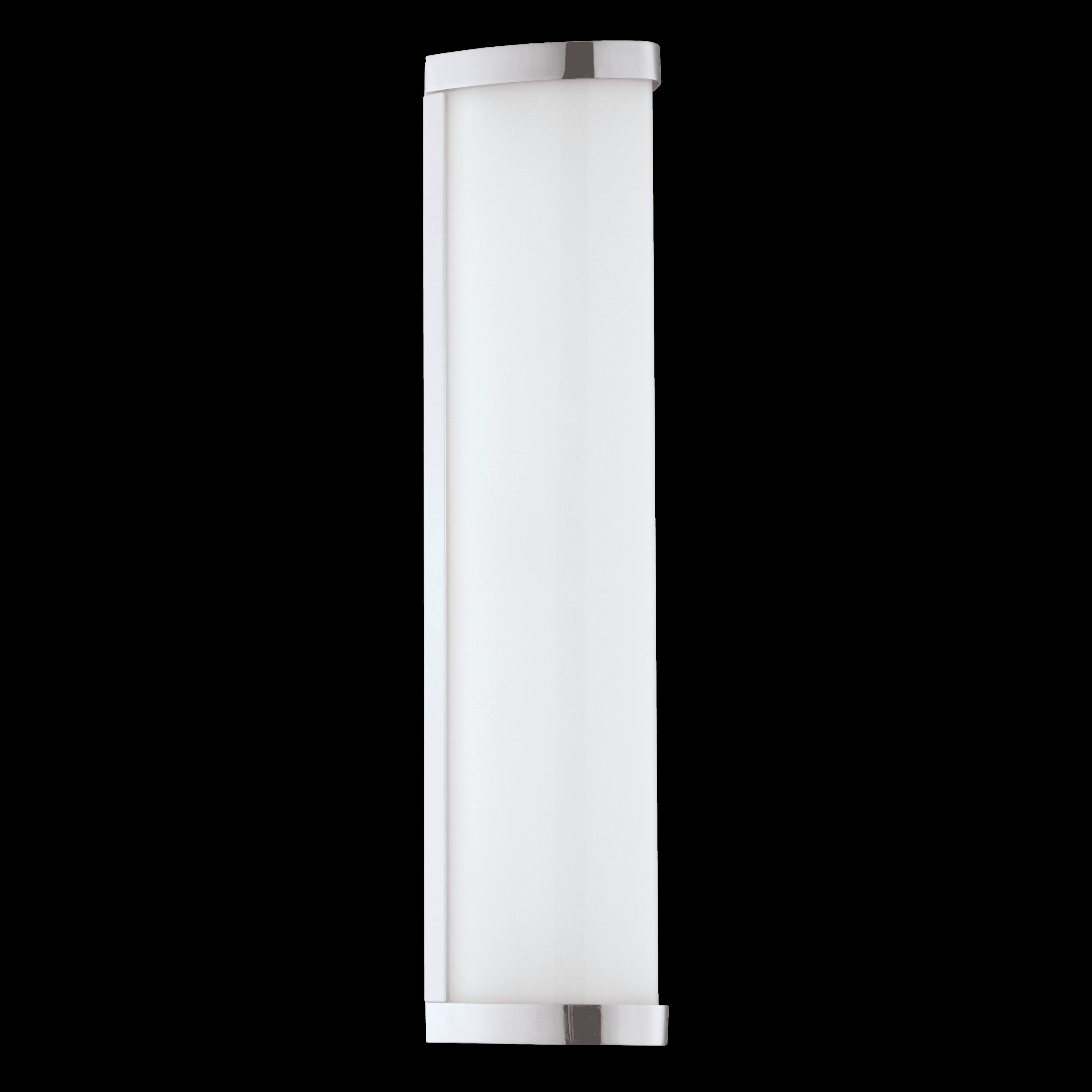 eglo gita 2 ip44 chrome bathroom led wall light 35cm