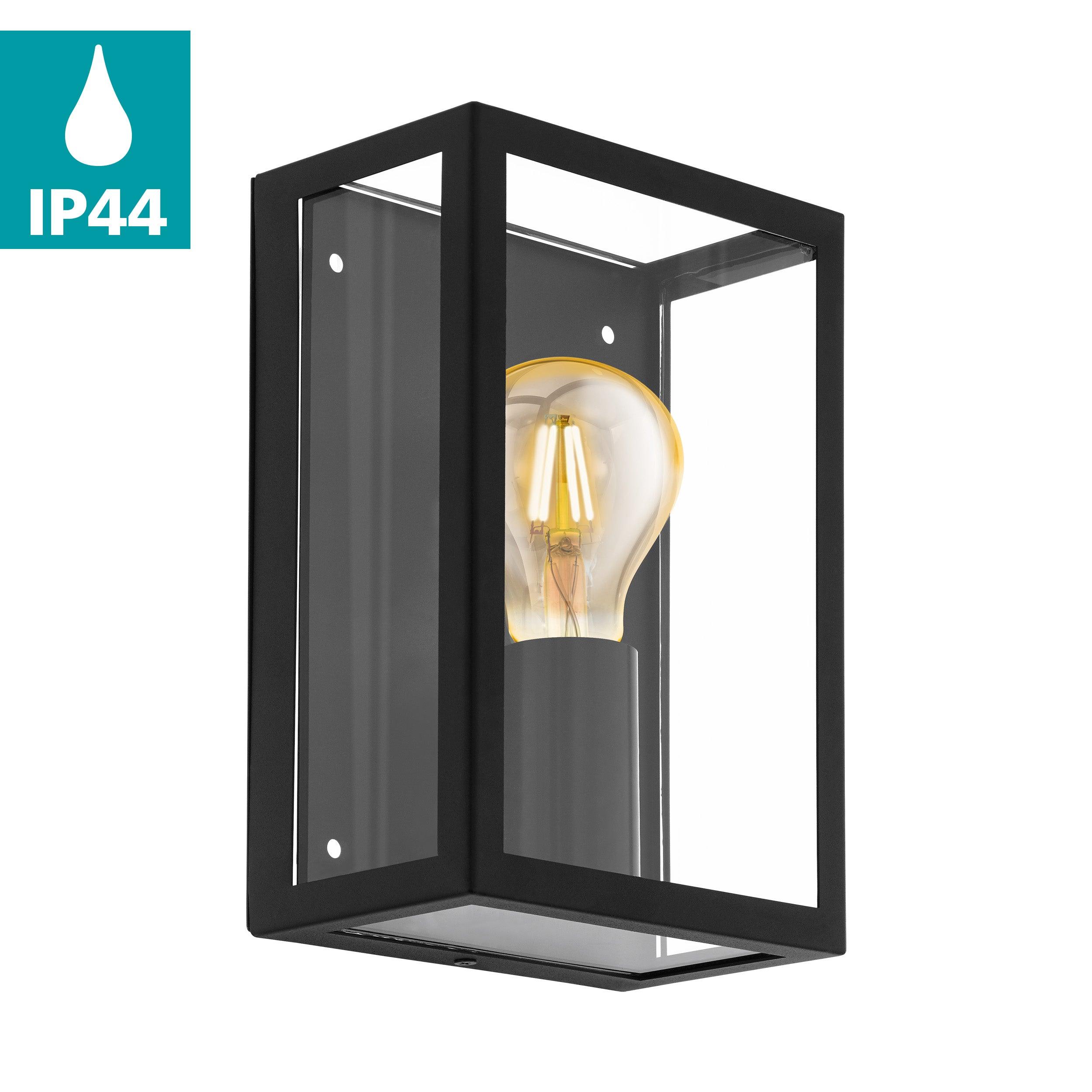 eglo alamonte 1 black ip44 outdoor wall light Kitchen Lighting Close Up