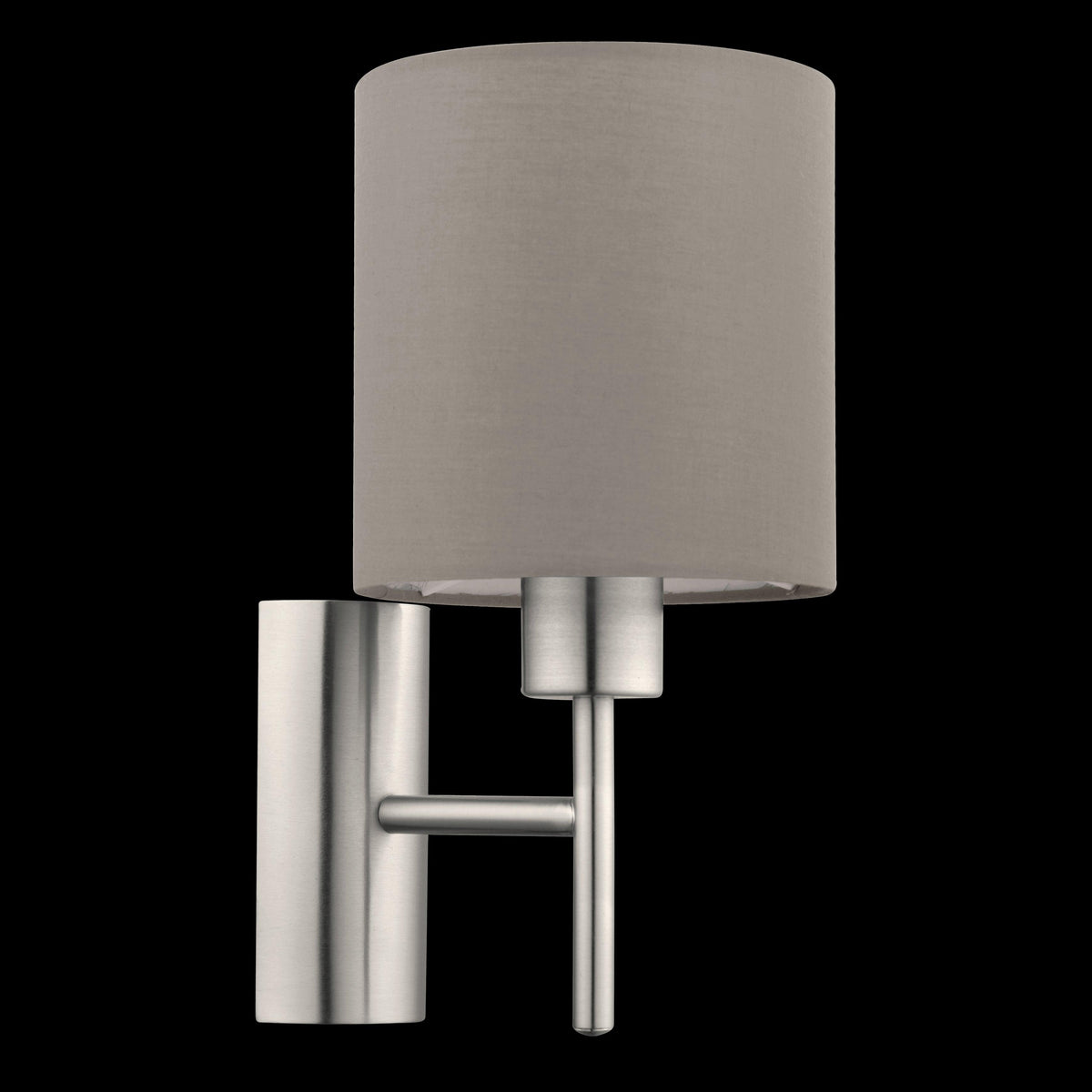Eglo Pasteri Nickel Wall Light - Taupe Shade-warehouse-091026
