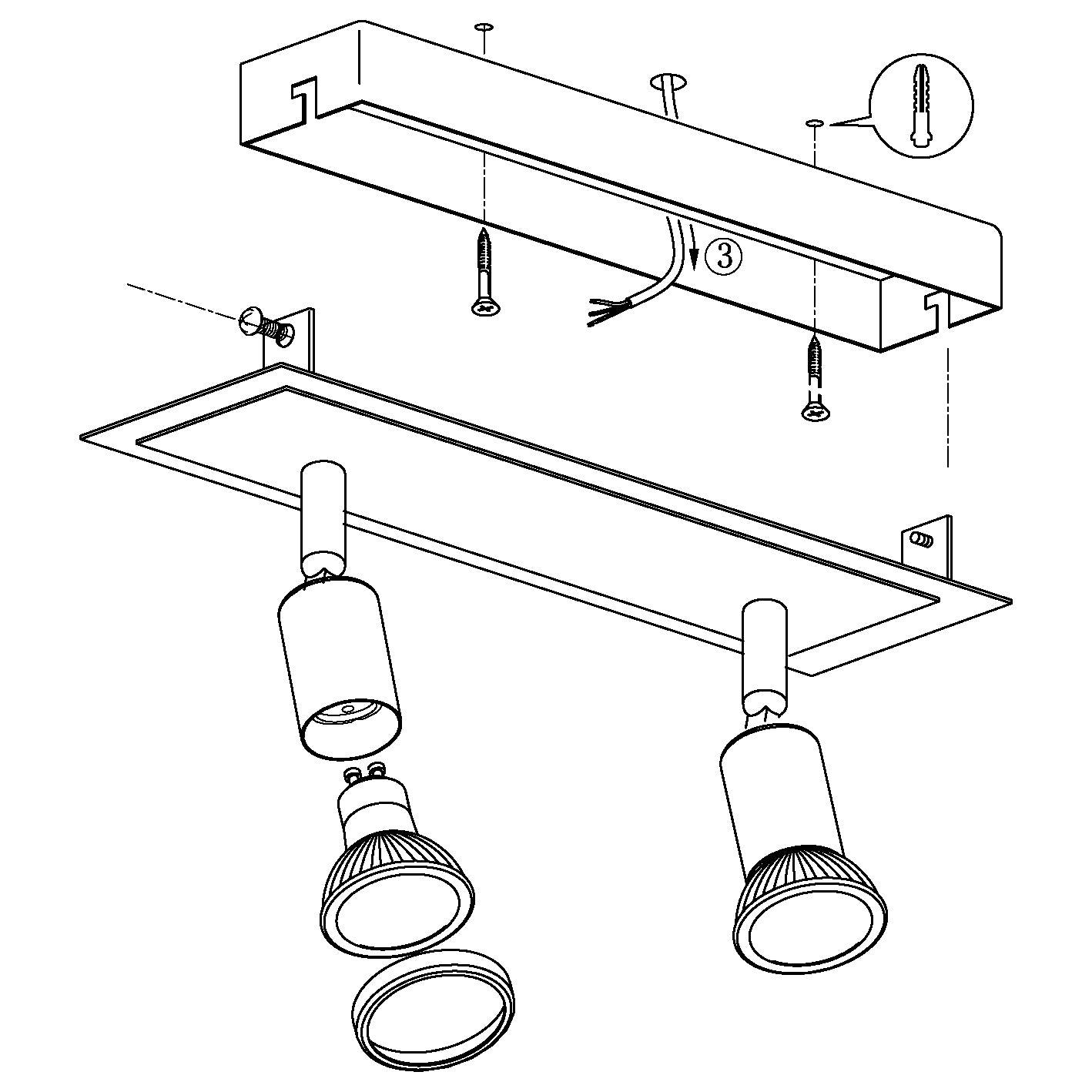 eglo sarria black chrome 2 light bar spotlight hallway lighting