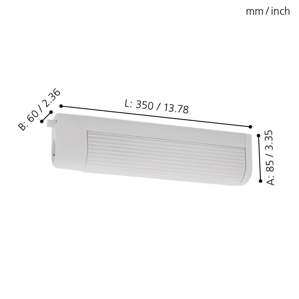 eglo bari 1 ip20 ribbed glass bathroom wall mirror light kitchen lighting