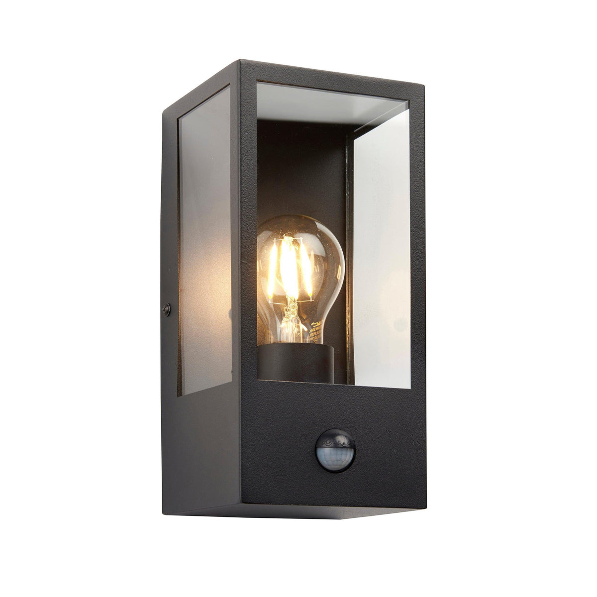 Endon Oxford Black Outdoor Wall Light With PIR Sensor-OB-180926