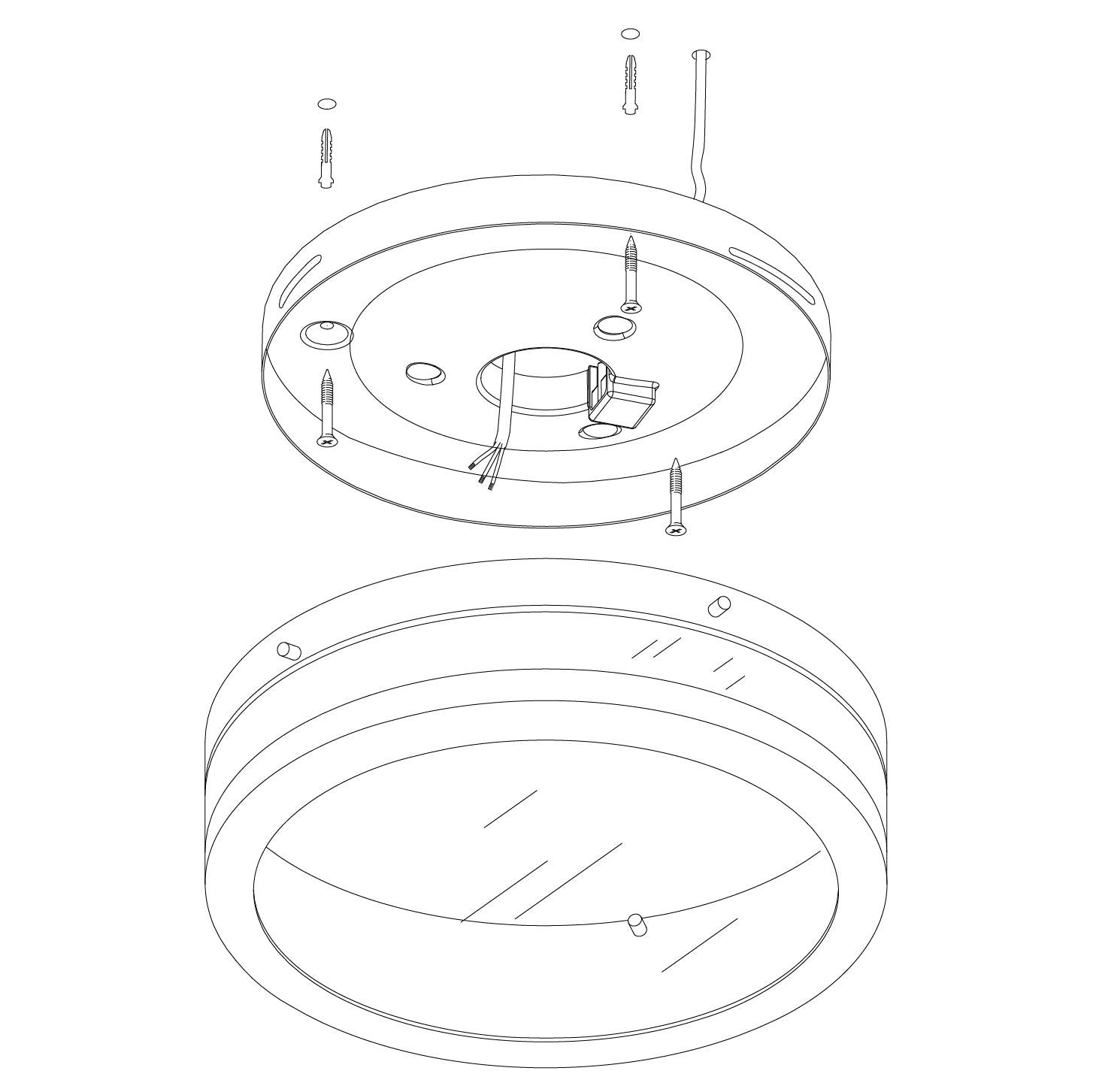 eglo led palermo round chrome ip44 bathroom ceiling flush 29 5cm Hallway Lighting Close up