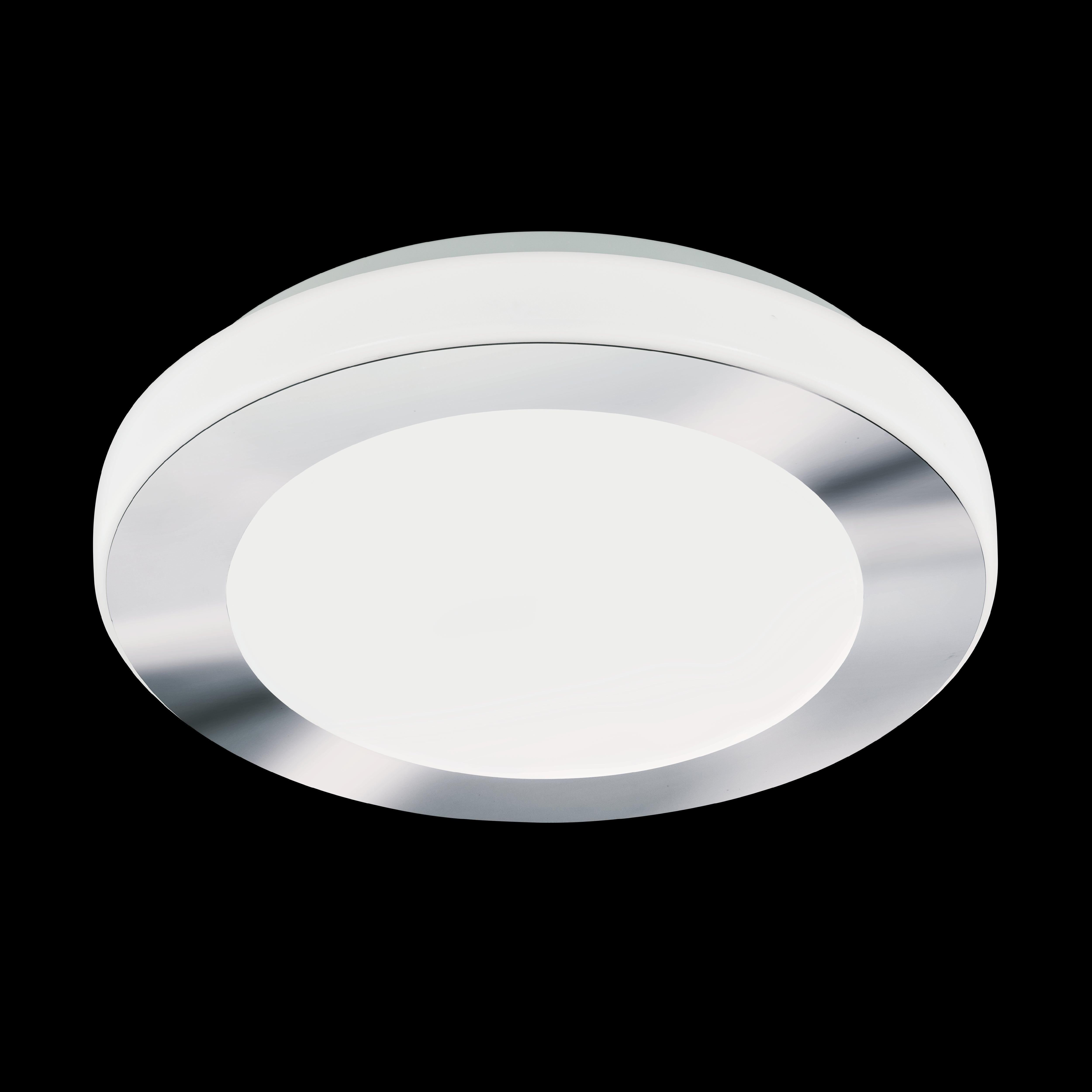 eglo led carpi round chrome ip44 bathroom flush ceiling light 30cm