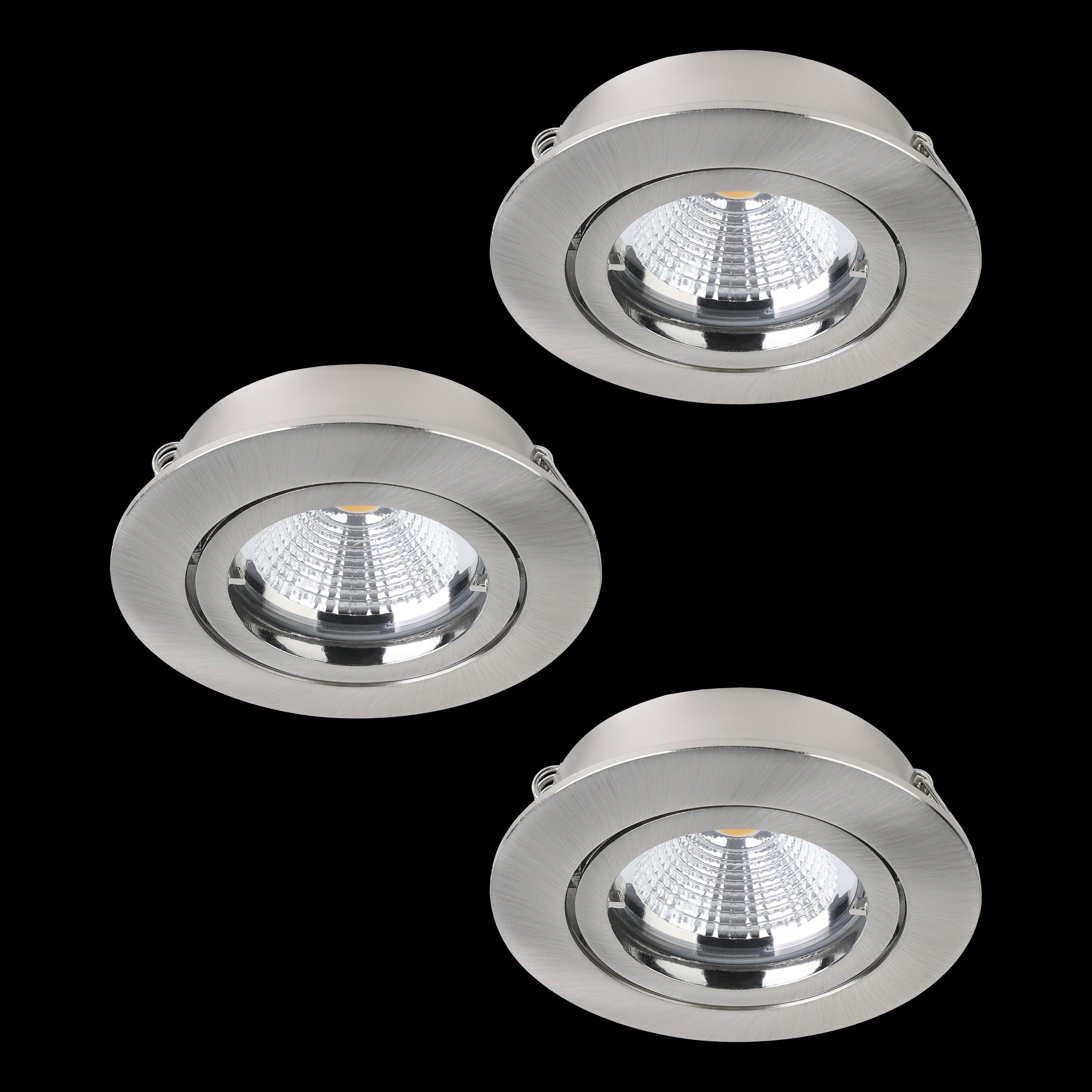 eglo tedo 1 nickel recessed downlight living room image