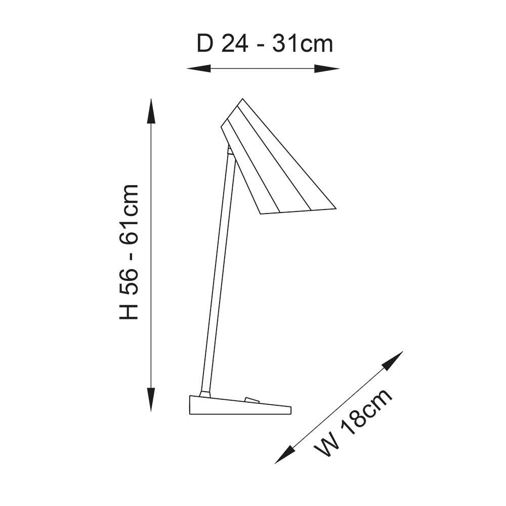 reynold modern angled industrial table lamp by Endon Lighting Living Room Family Shot