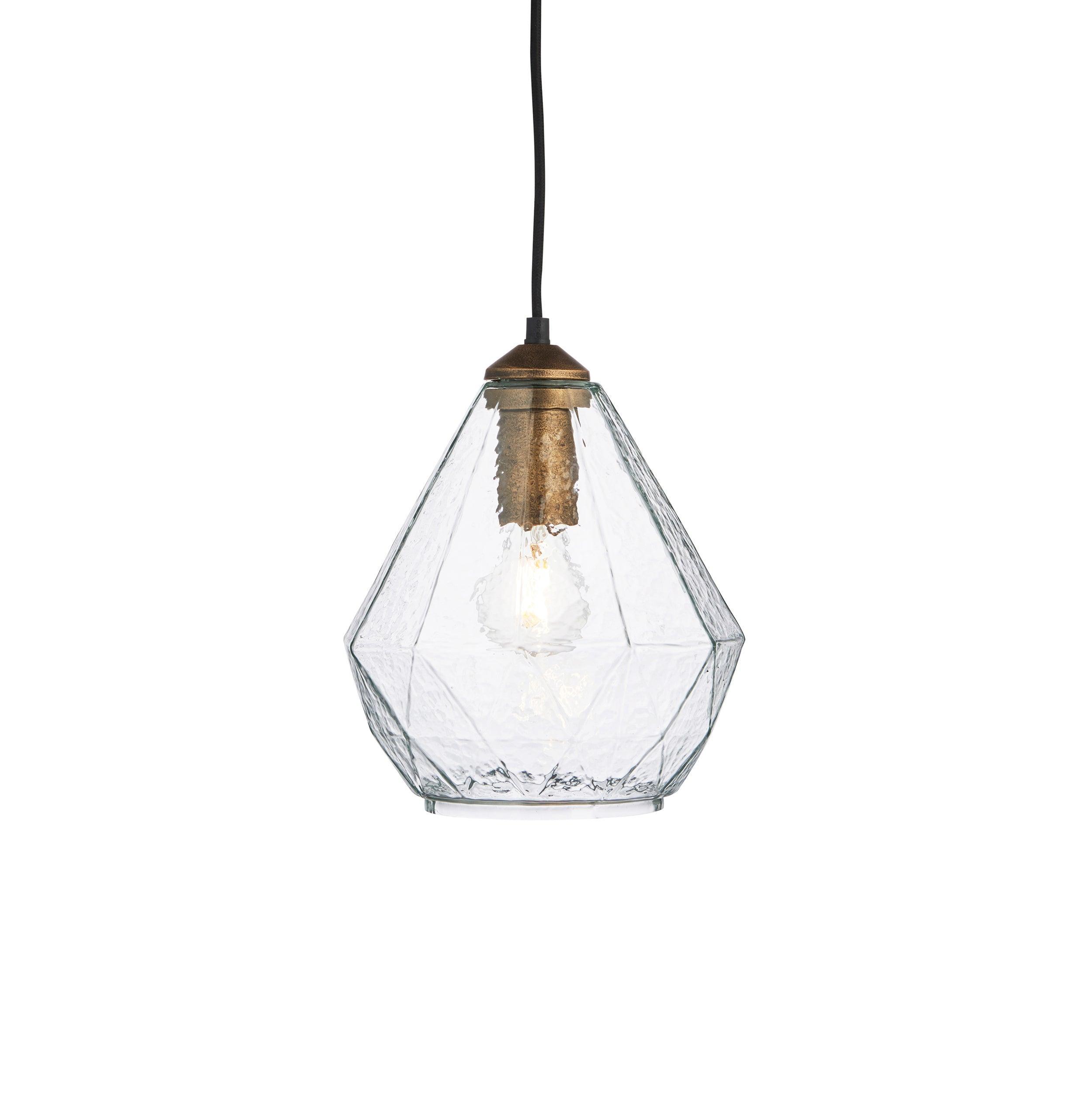 Endon Ebbe 1 Light Gold Pendant Ceiling Light-OPEN-BOX-50-040626