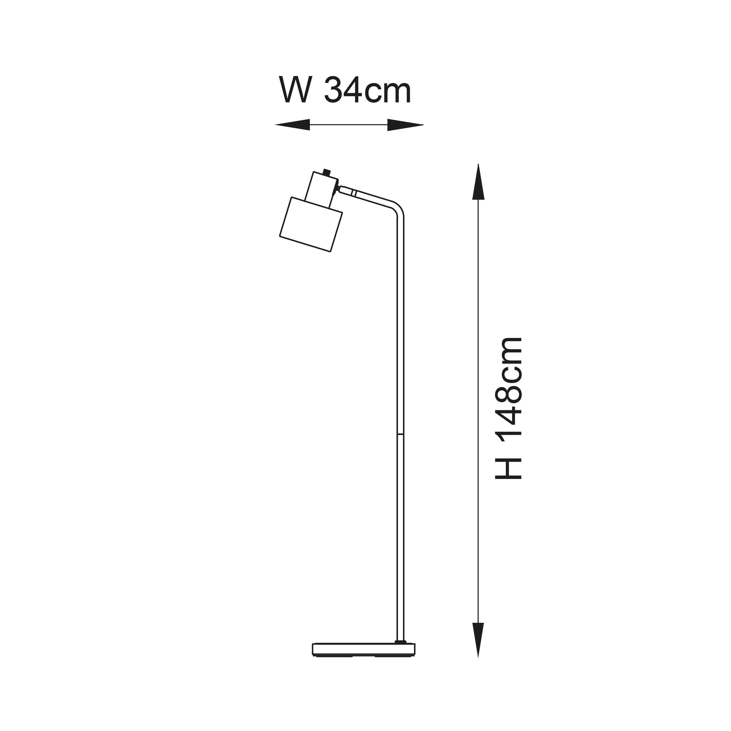 Mayfield Modern Brass Floor Lamp-damaged-item