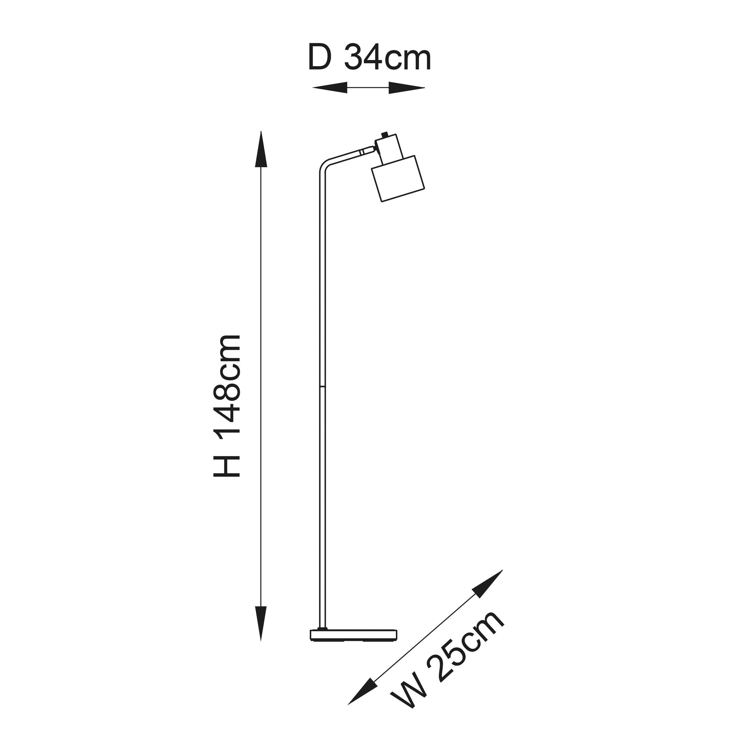 mayfield 1 light brushed silver floor lamp by Endon Lighting Hallway lights Close Up