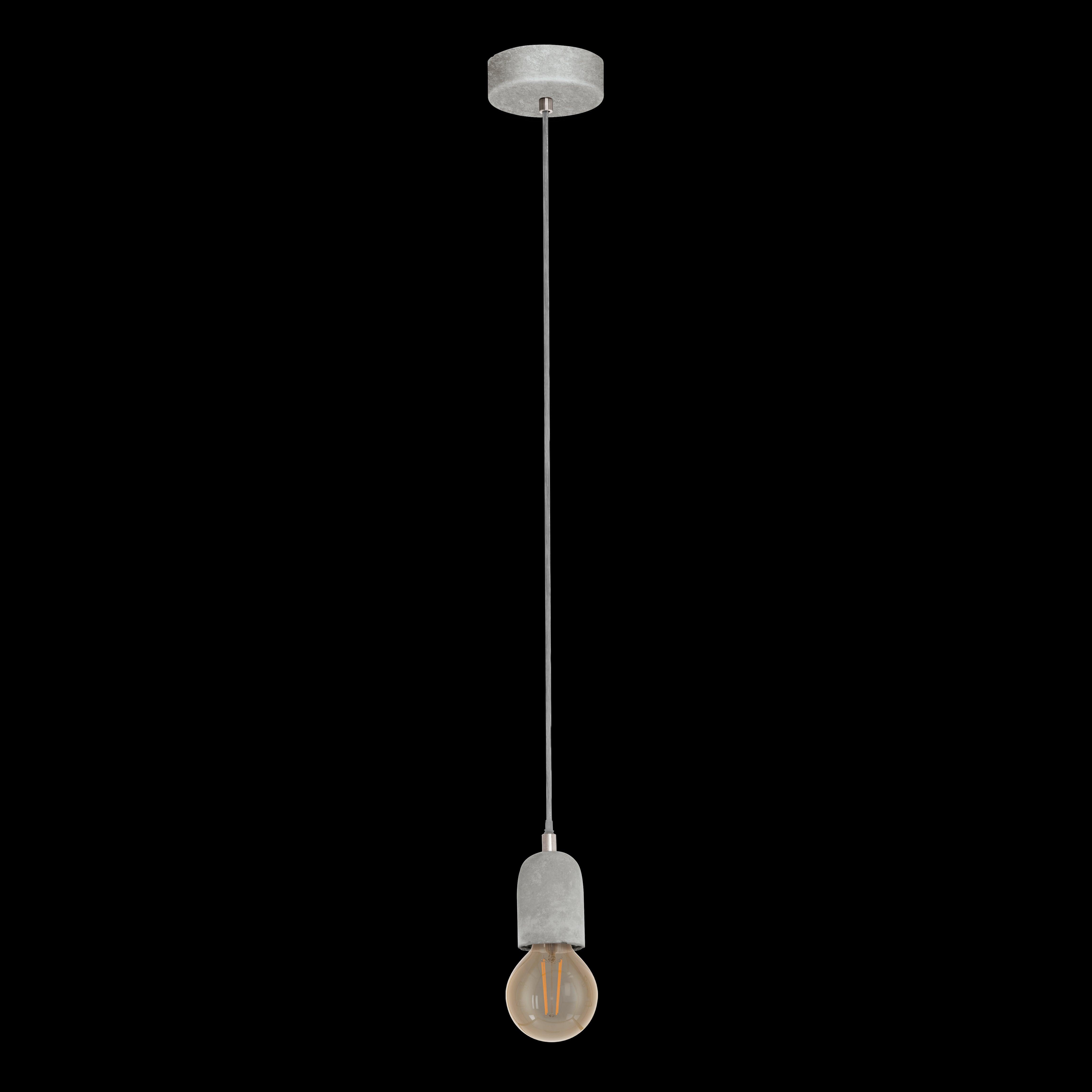 eglo silvares concrete holder clear cable ceiling pendant living room image