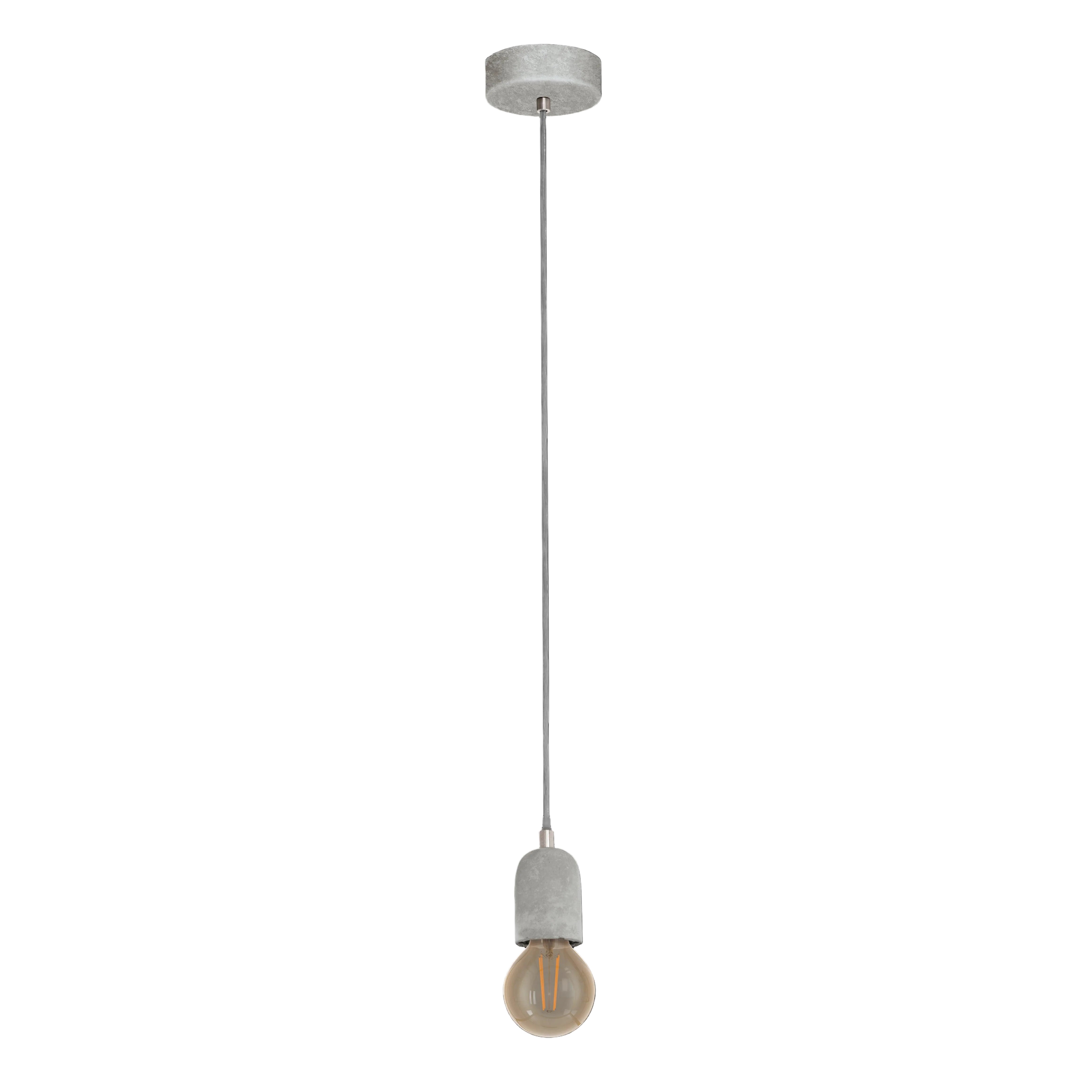 eglo silvares concrete holder clear cable ceiling pendant living room image