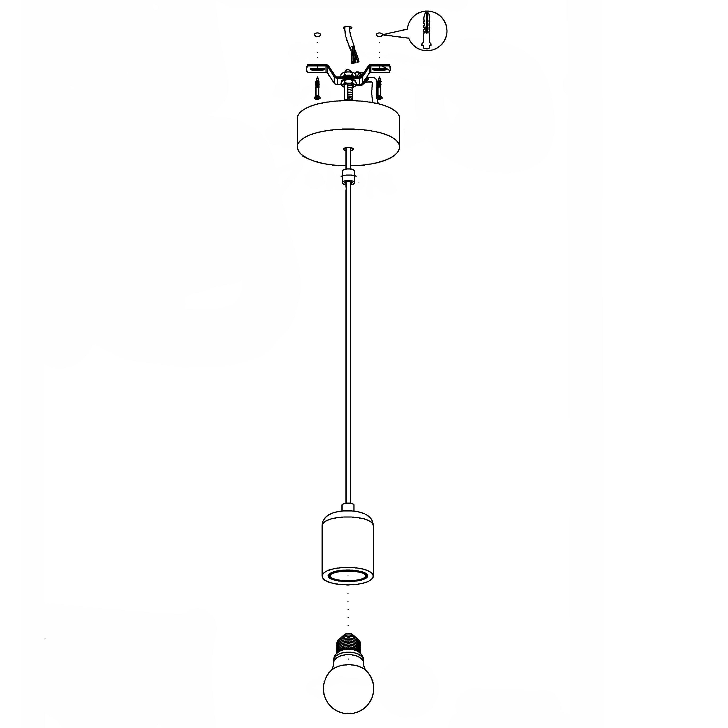 eglo silvares concrete holder clear cable ceiling pendant kitchen lighting
