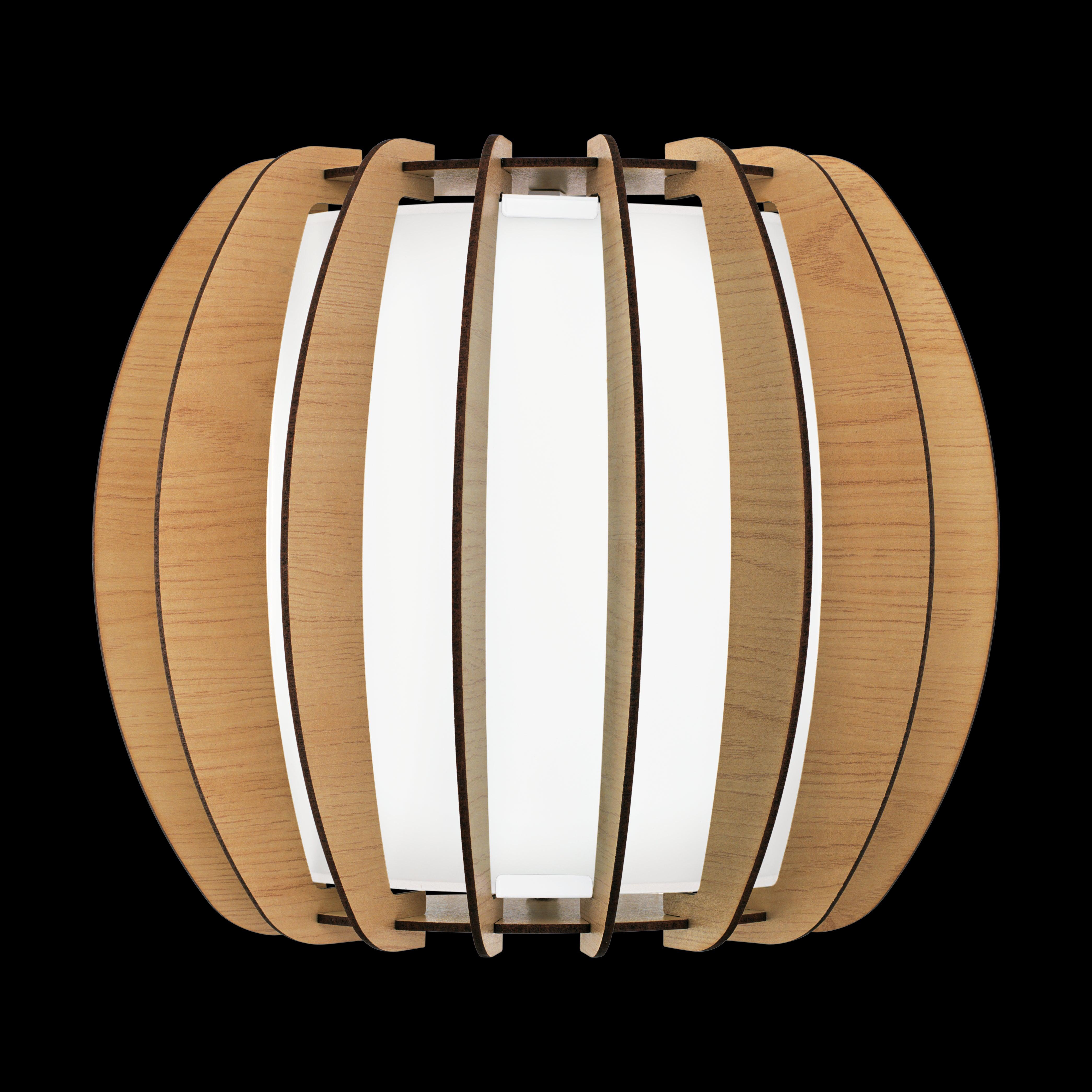 eglo stellato 1 white glass wooden segment wall light living room image
