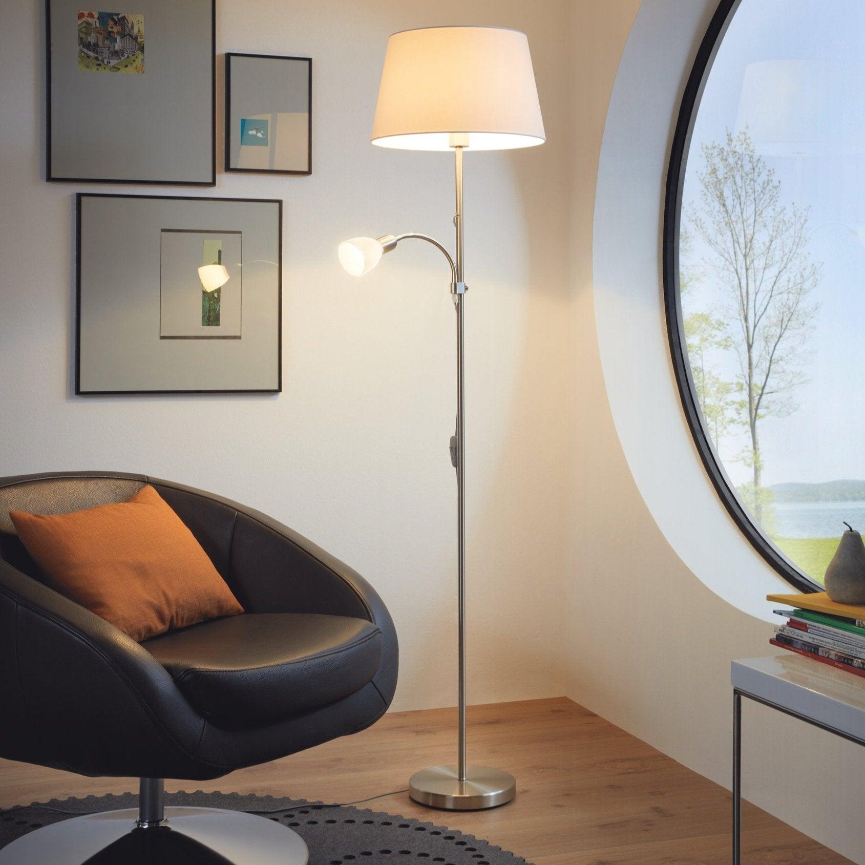eglo conesa nickel mother child floor lamp living room image