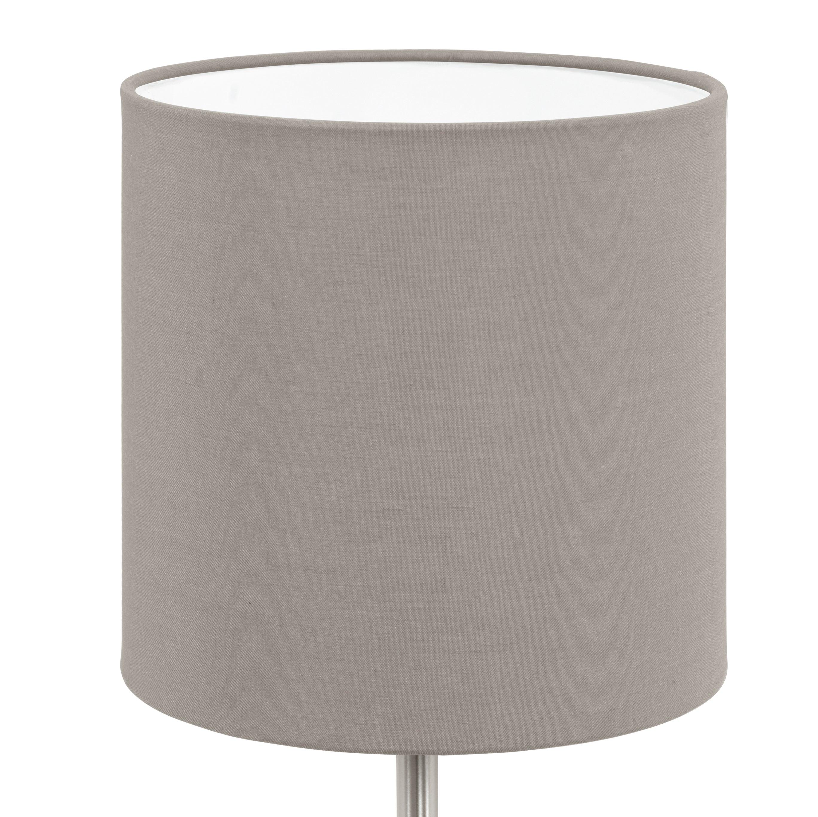 eglo pasteri nickel table lamp taupe shade Kitchen Lighting Close Up
