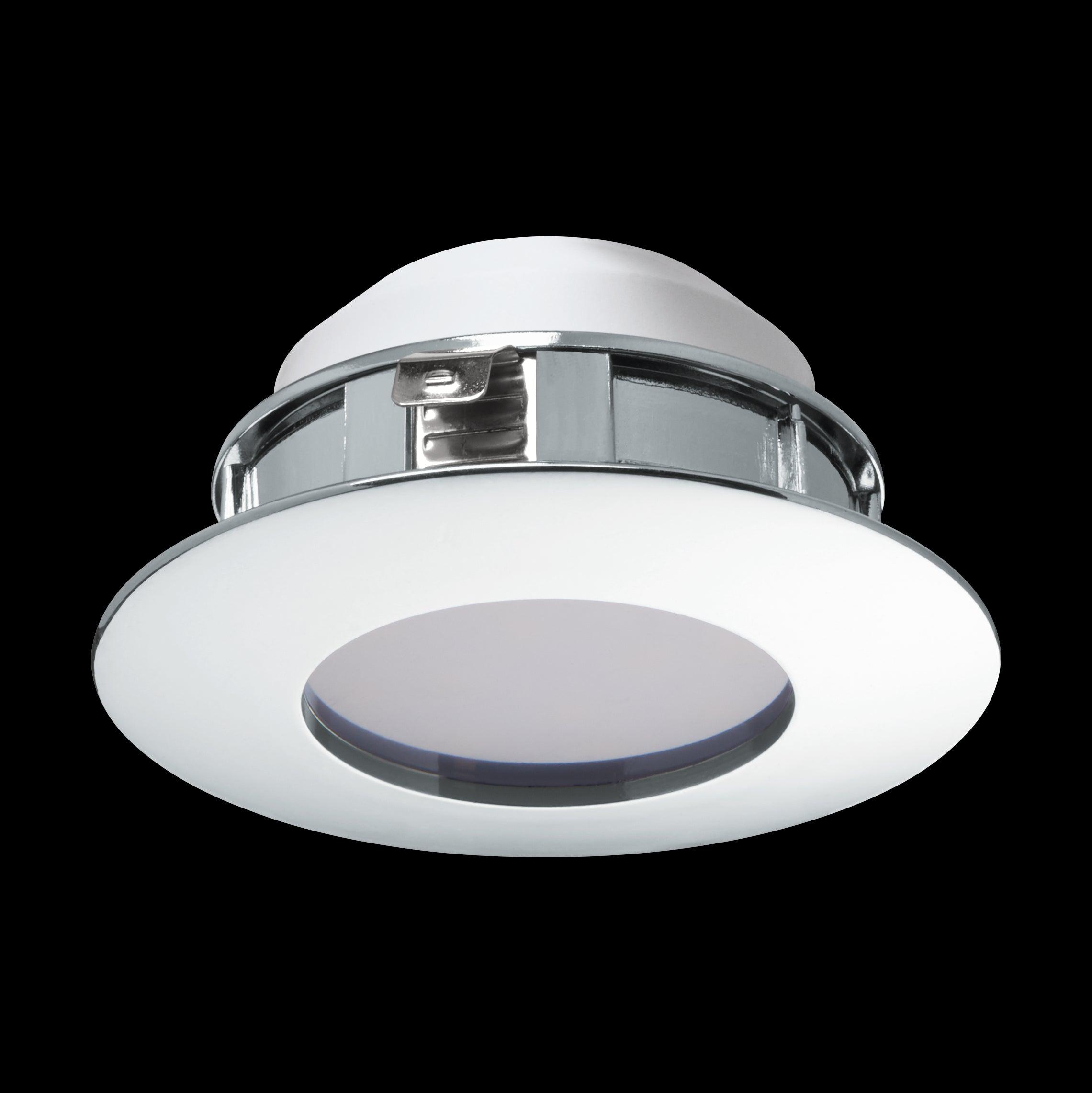 eglo pineda led chrome plated recessed downlight