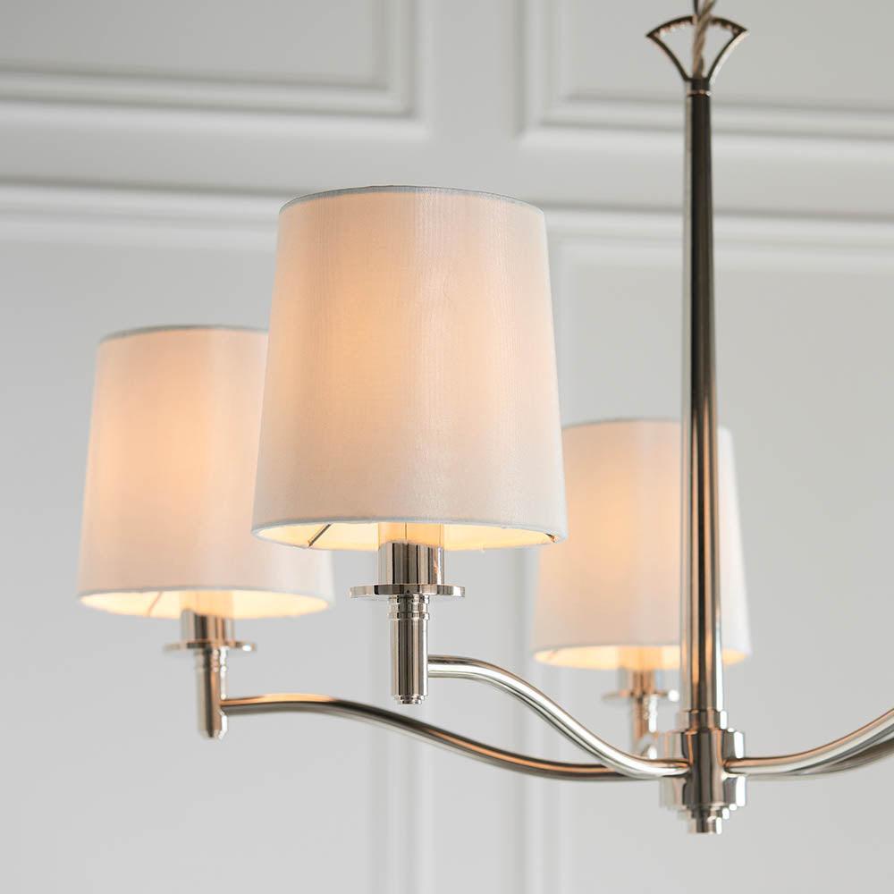 Endon Ortona 5 Light Nickel Pendant Ceiling Light-warehouse-180926