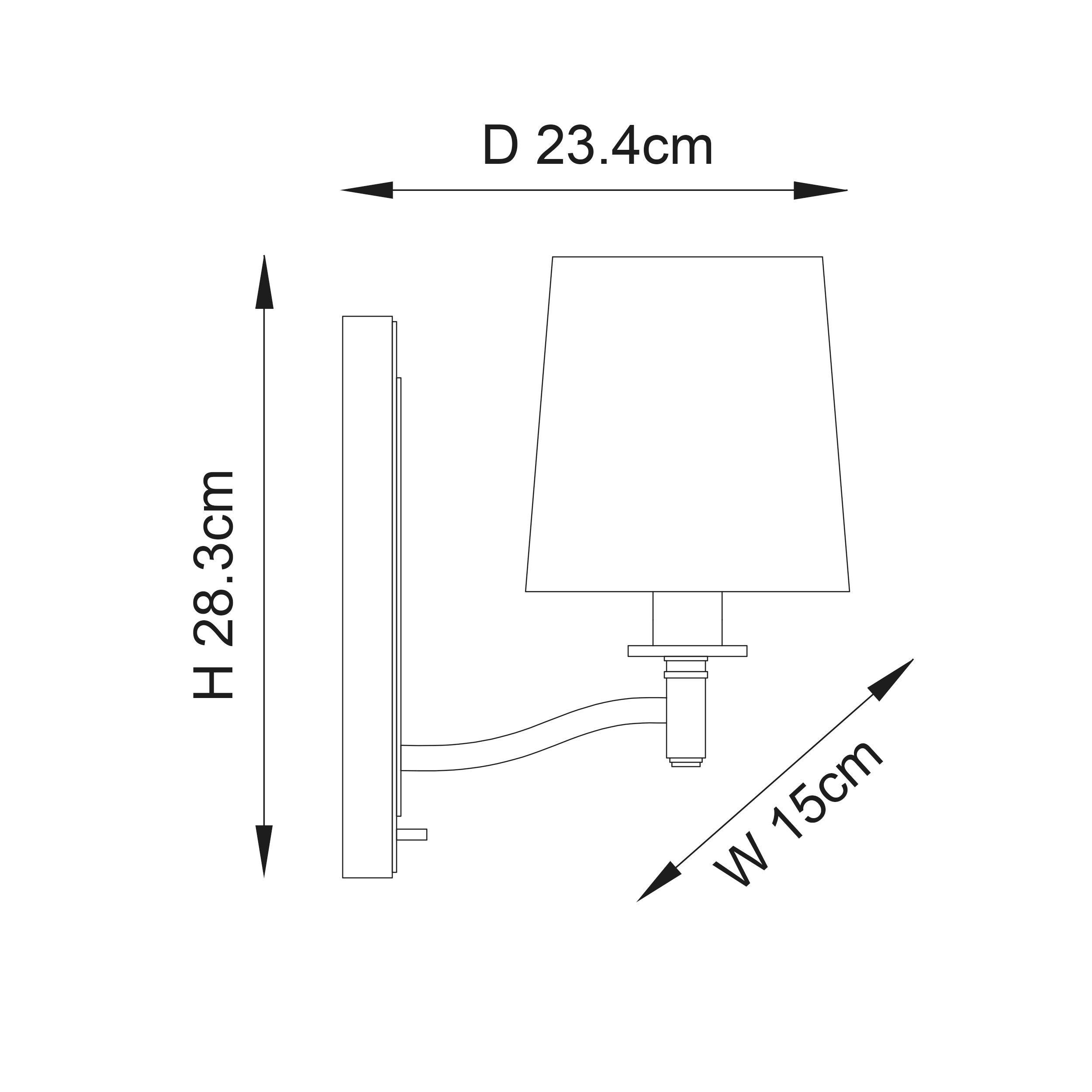 Endon Ortona Nickel Finish Wall Light-OPEN-BOX