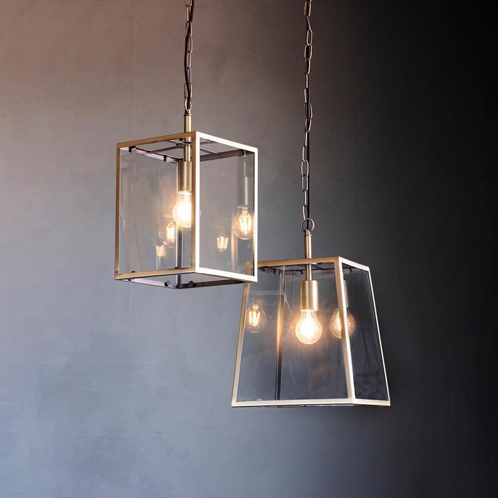 Endon Hurst 1 Light Antique Brass Ceiling Pendant-OPEN-BOX-BSL-270826