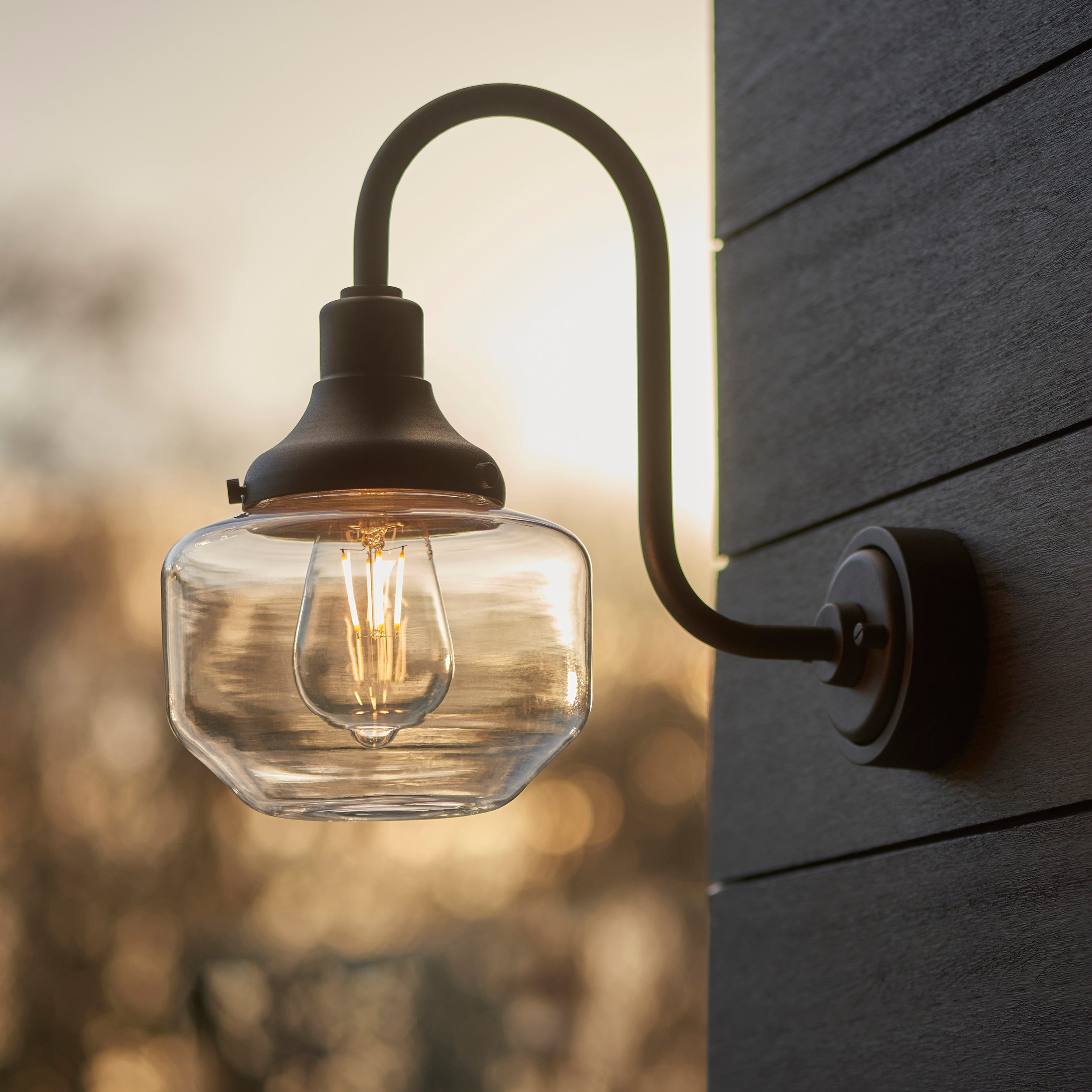 Schoolhouse Black Outdoor Wall Light