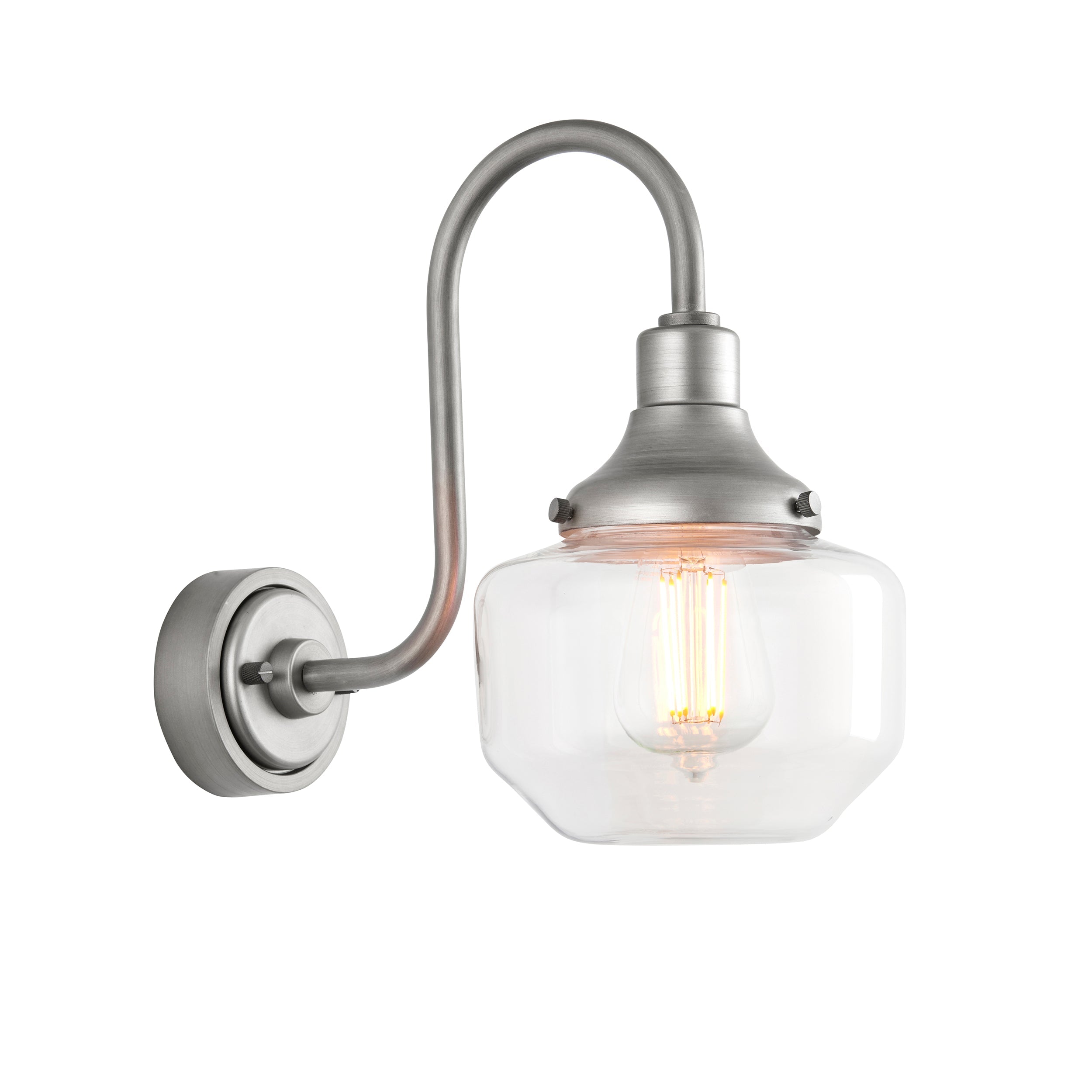 Schoolhouse Pewter Outdoor Wall Light - IP44-OPEN-BOX-01-04-26