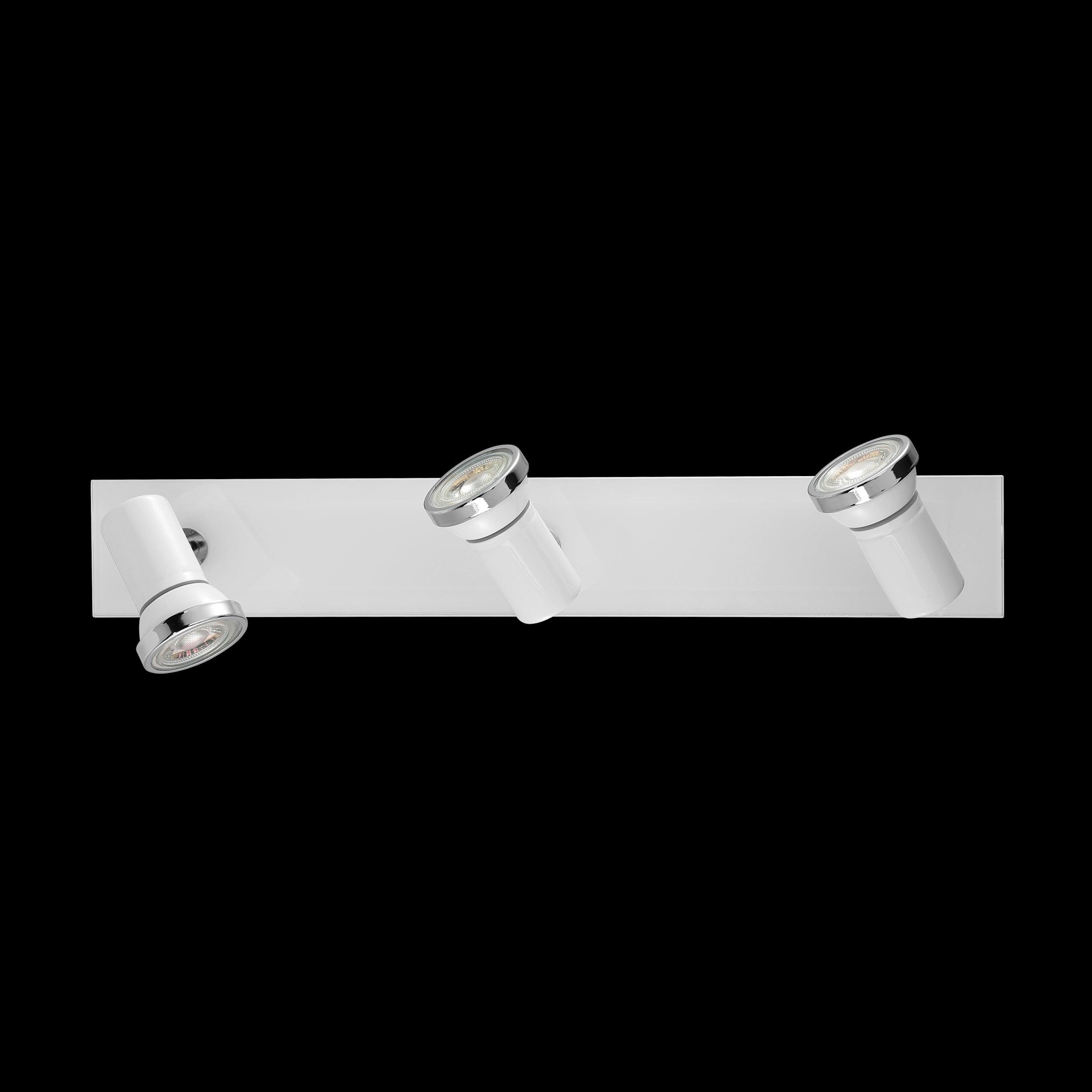eglo tamara 1 white chrome 3 light bathroom spotlight bar living room image