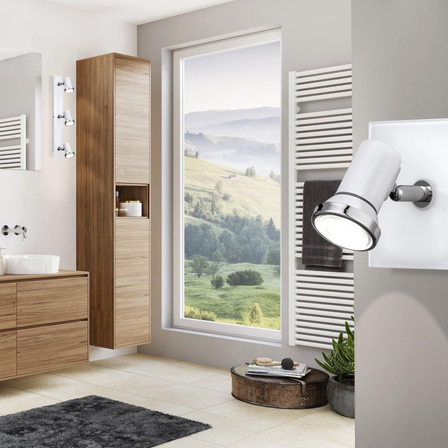 eglo tamara 1 white chrome 3 light bathroom spotlight bar