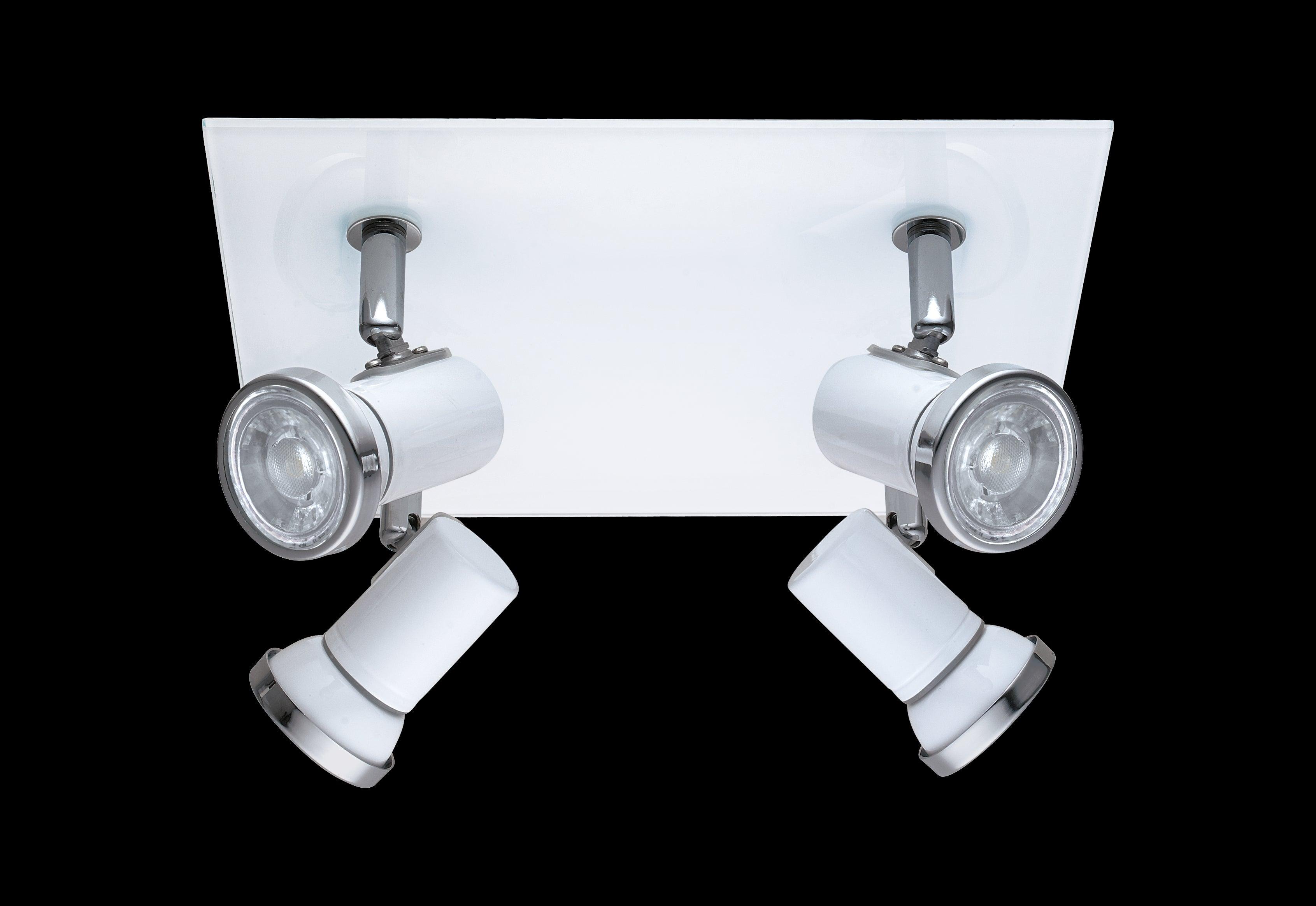 eglo tamara 1 white chrome 4 light bathroom spotlight plate living room image