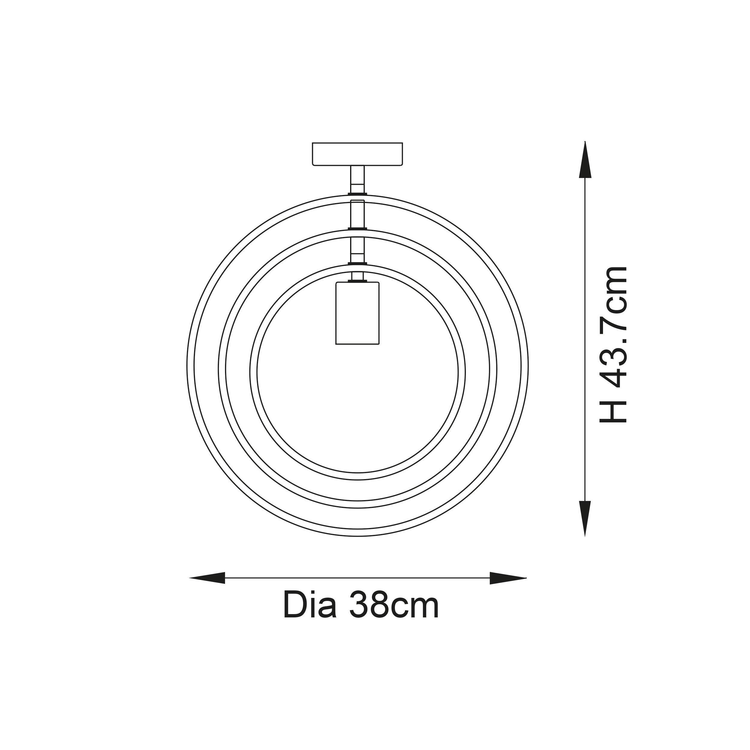 merola 1 light semi flush bathroom ceiling light light by Endon Lighting Dining Room Family Image