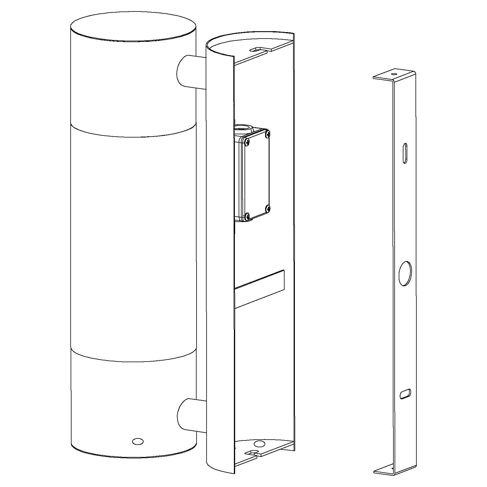 eglo robledo stainless steel outdoor ip44 wall light Hallway Lighting Close up