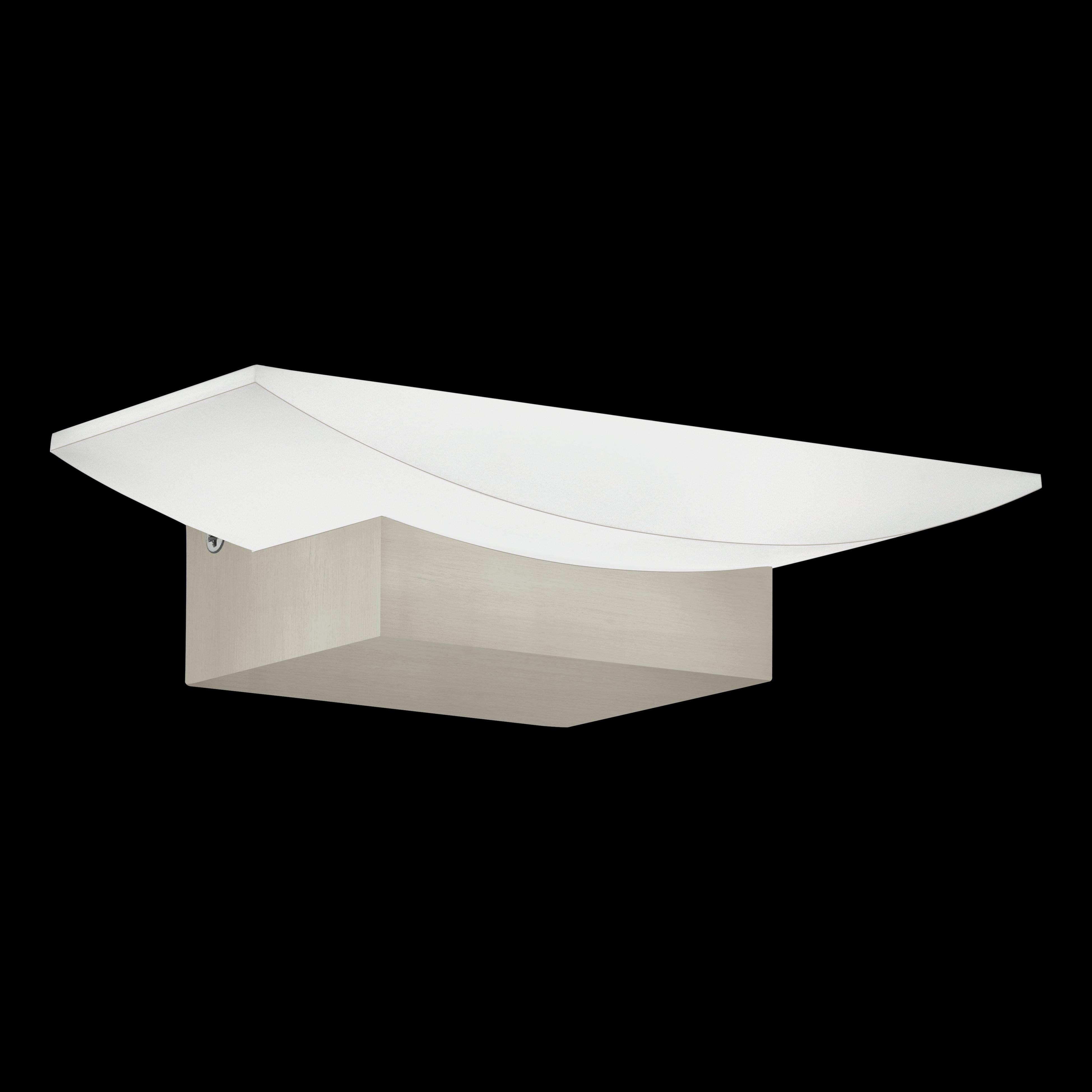 eglo metrass nickel led wall light living room close up