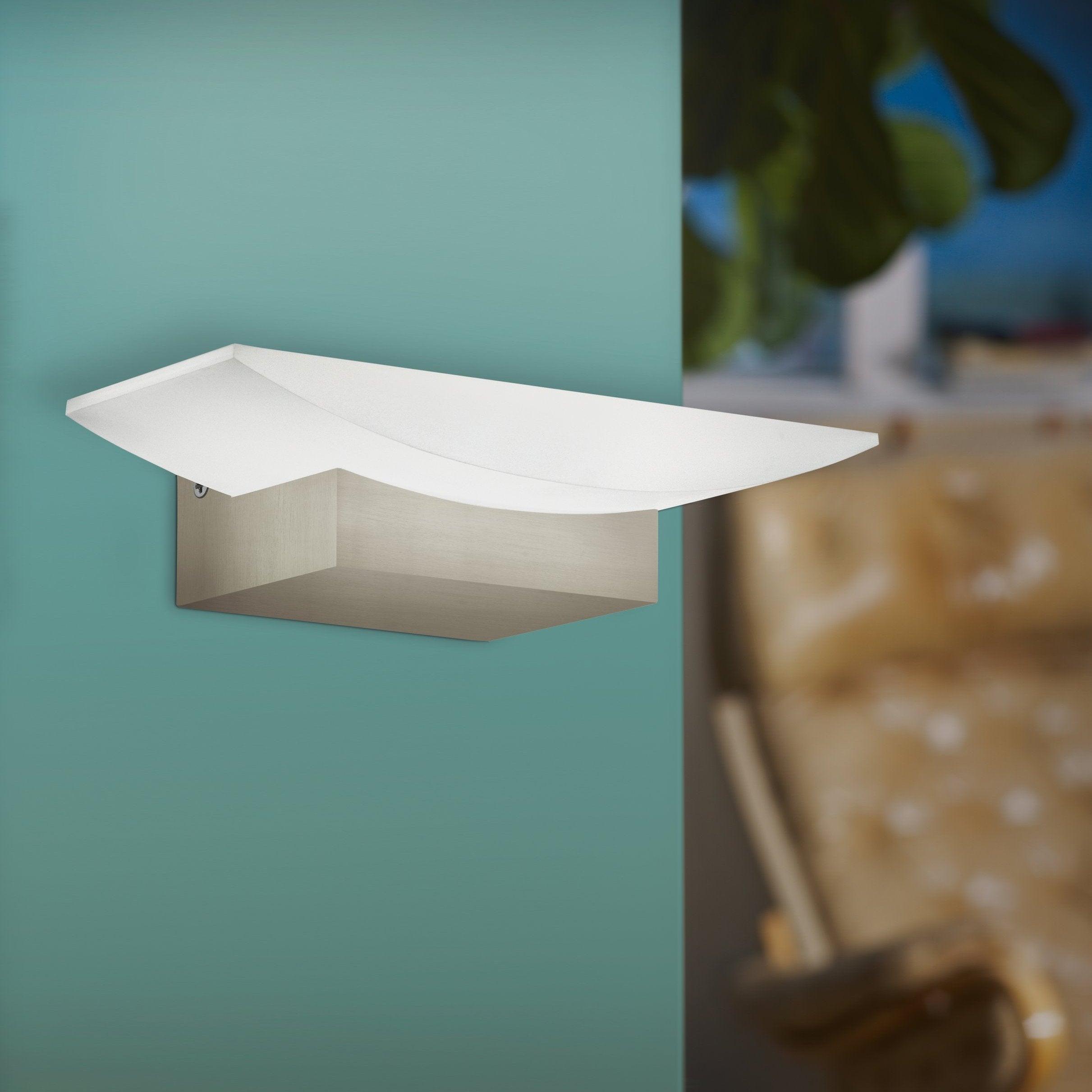 eglo metrass nickel led wall light living room image