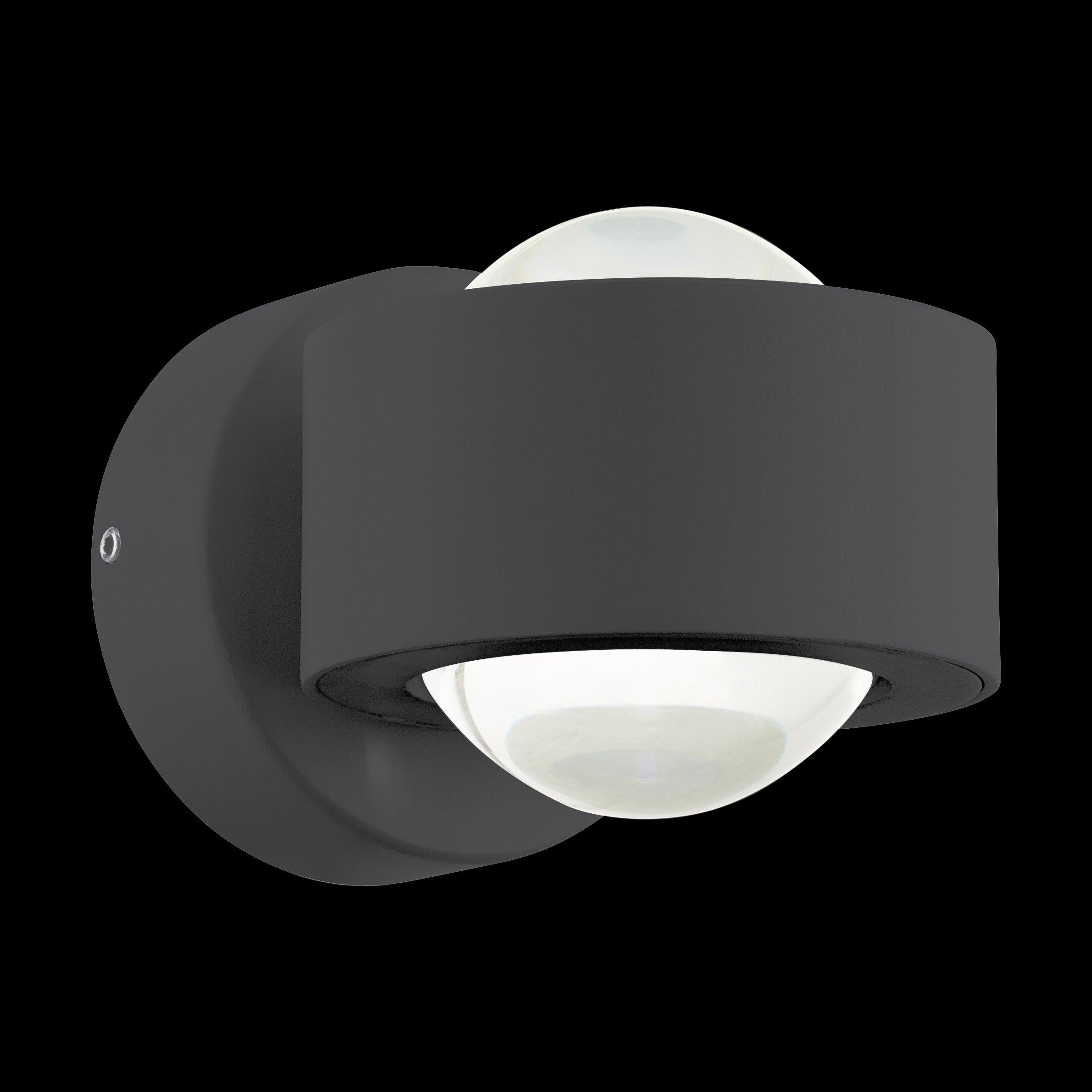 eglo ono 2 grey led up down wall light living room image