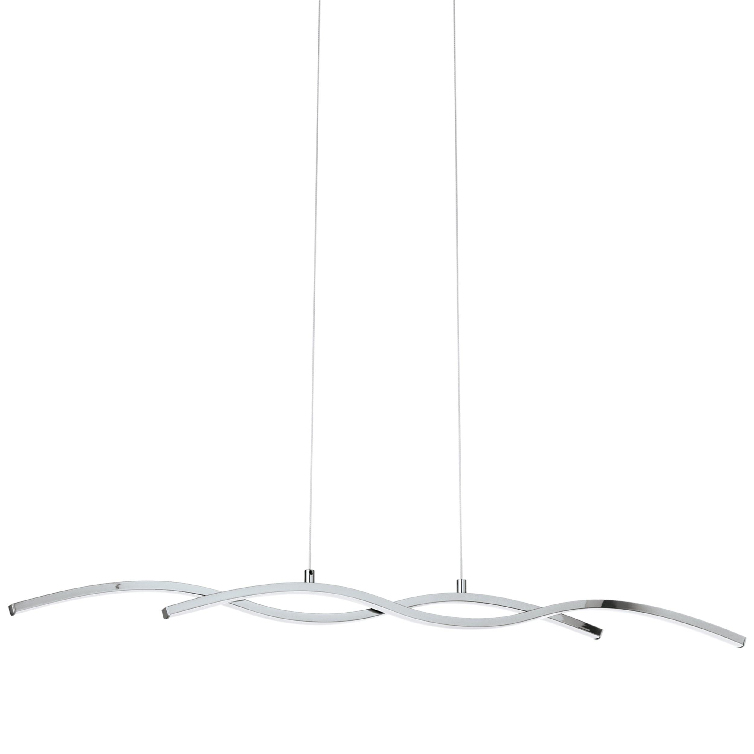 eglo lasana 2 led chrome curved ceiling pendant 87cm Kitchen Lighting Close Up