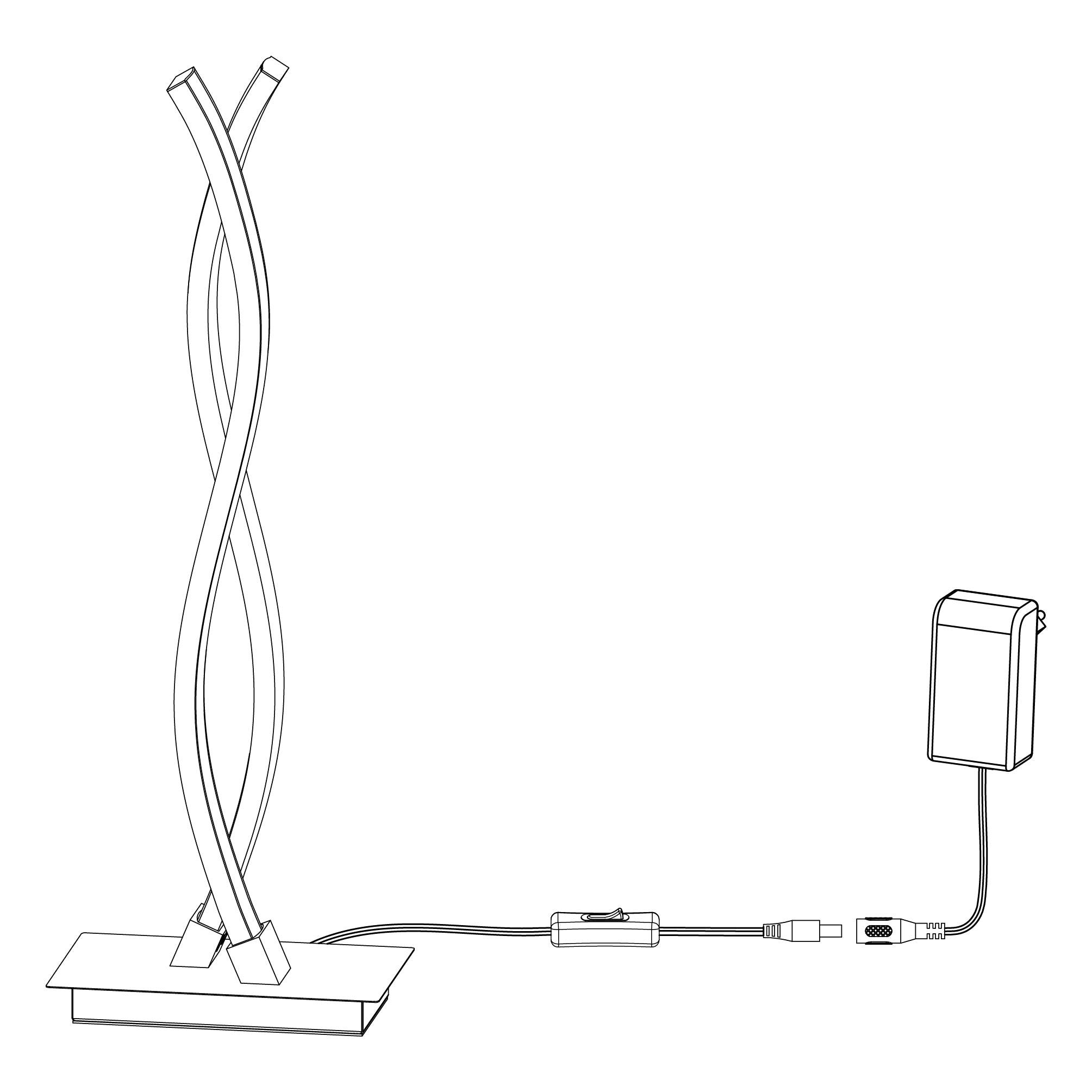 eglo lasana 2 2 light led chrome table lamp hallway lighting
